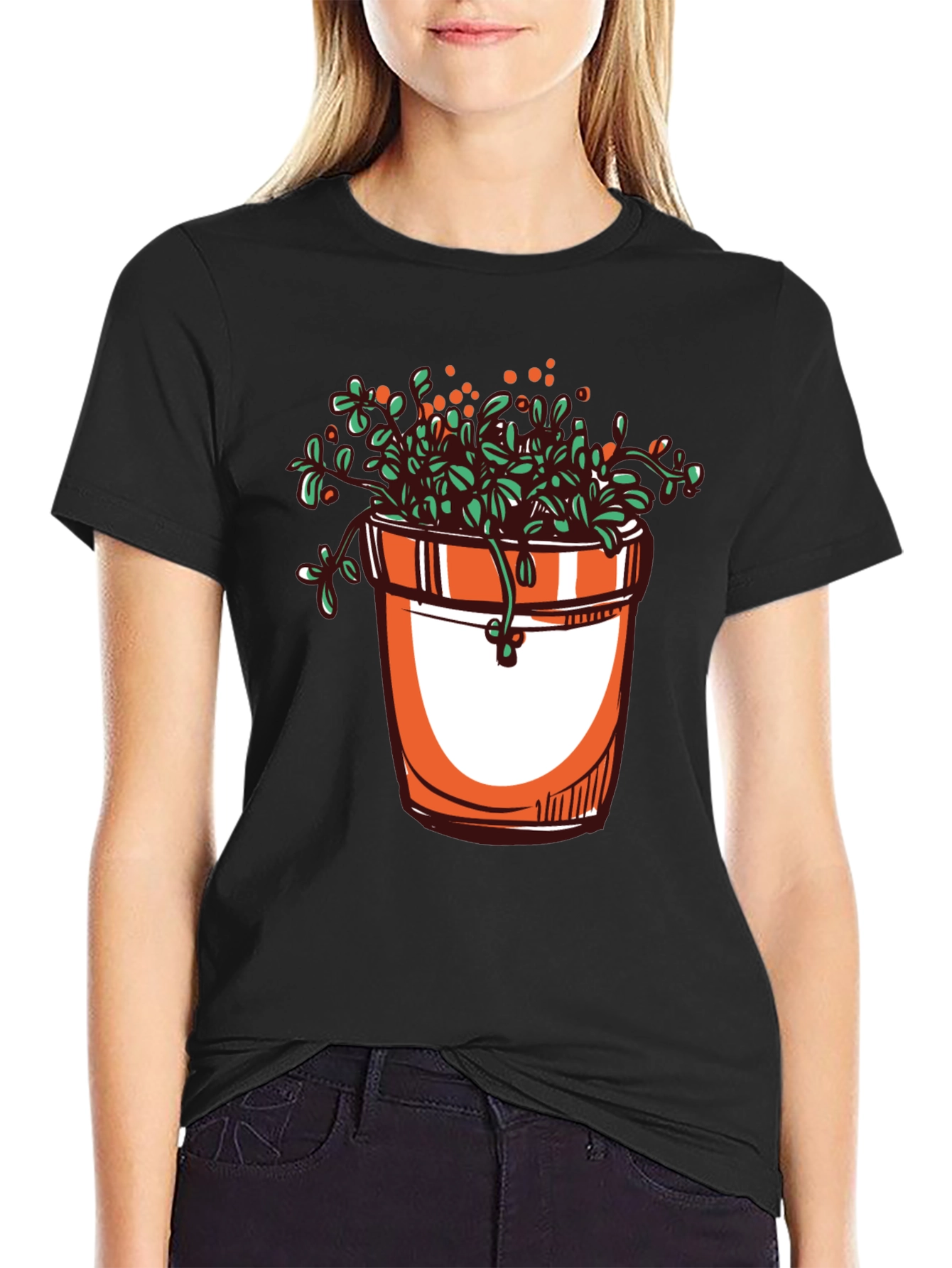 Plant Pot Graphic Tee - Stylish Unisex T-Shirt