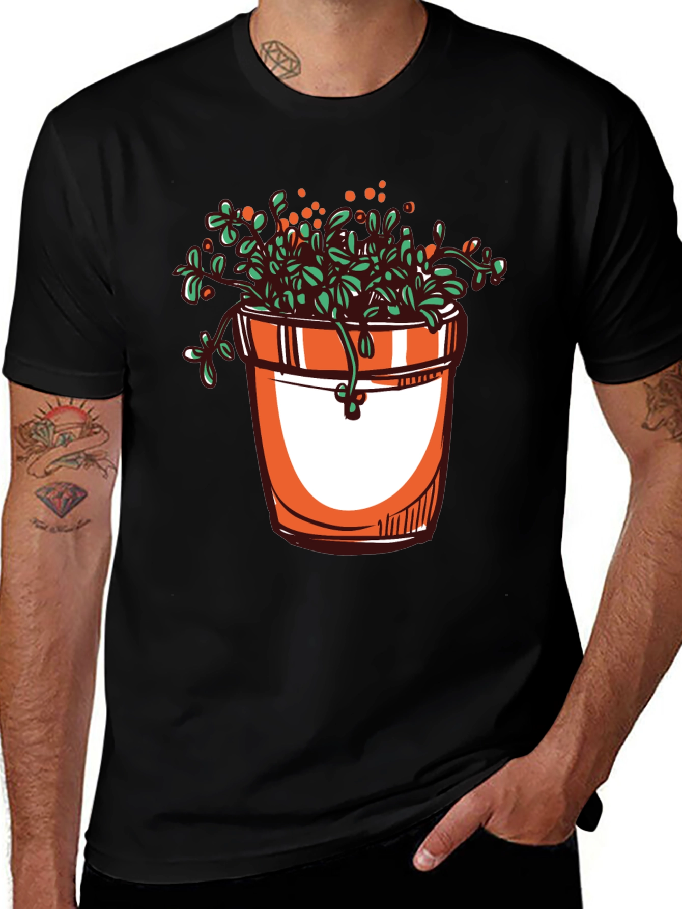 Plant Pot Graphic Tee - Stylish Unisex T-Shirt