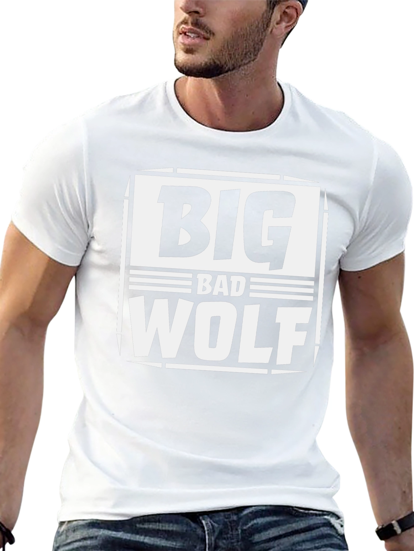 Big Bad Wolf Graphic Tee - Black Cotton T-Shirt