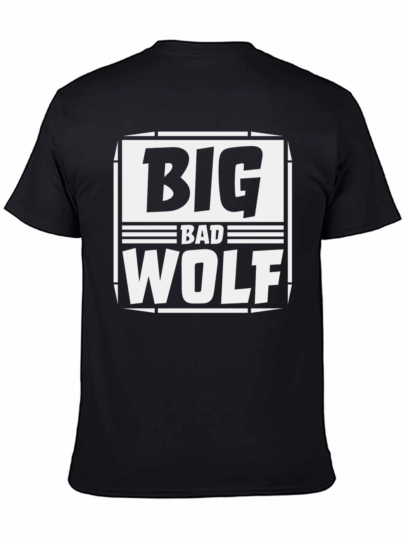 Big Bad Wolf Graphic Tee - Black Cotton T-Shirt