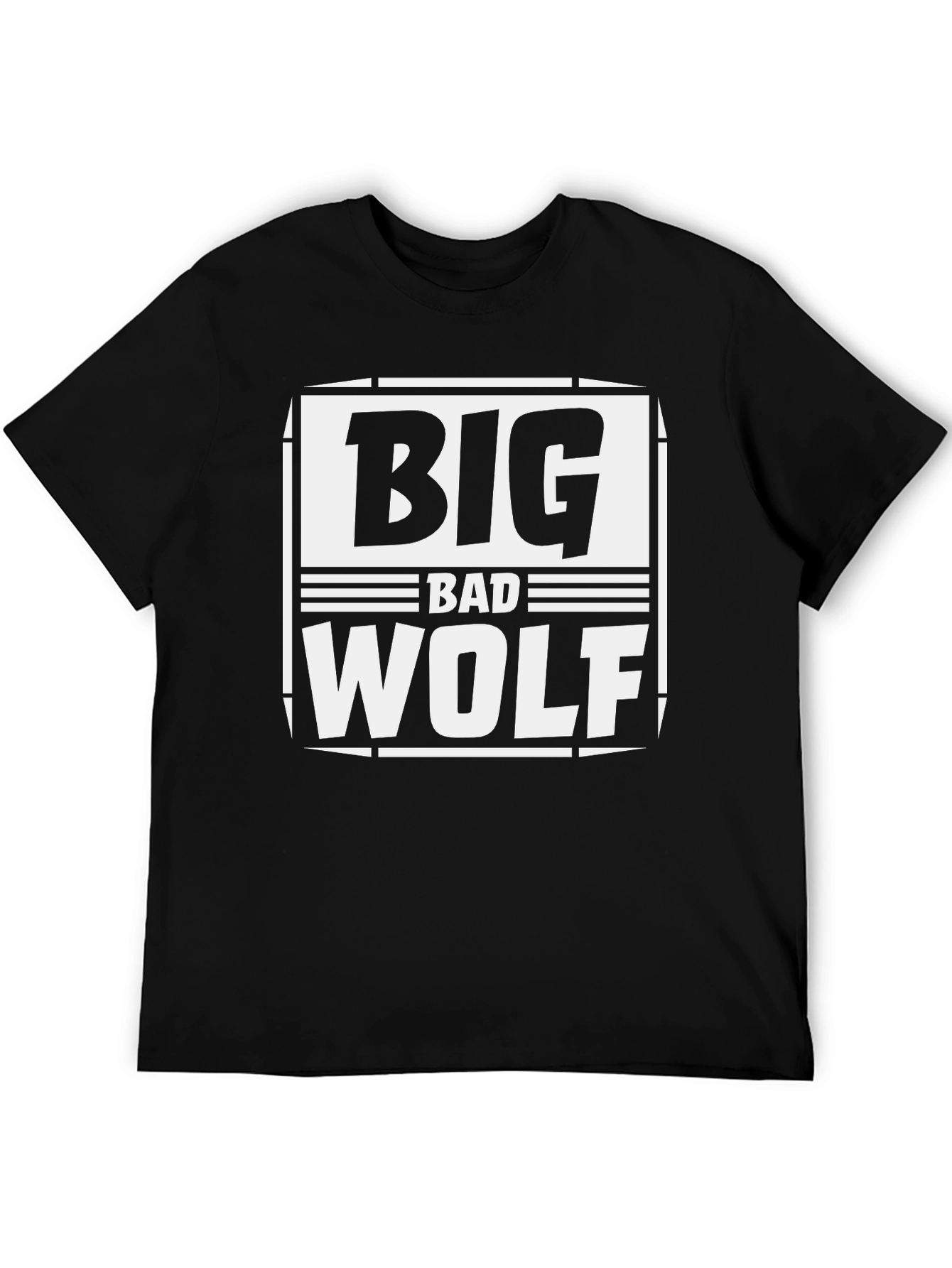 Big Bad Wolf Graphic Tee - Black Cotton T-Shirt