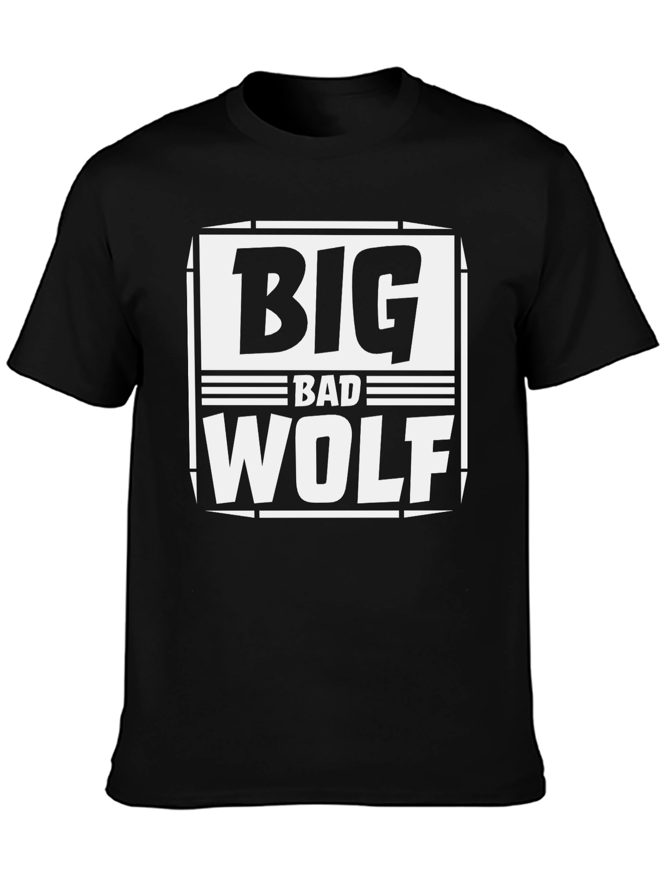 Big Bad Wolf Graphic Tee - Black Cotton T-Shirt