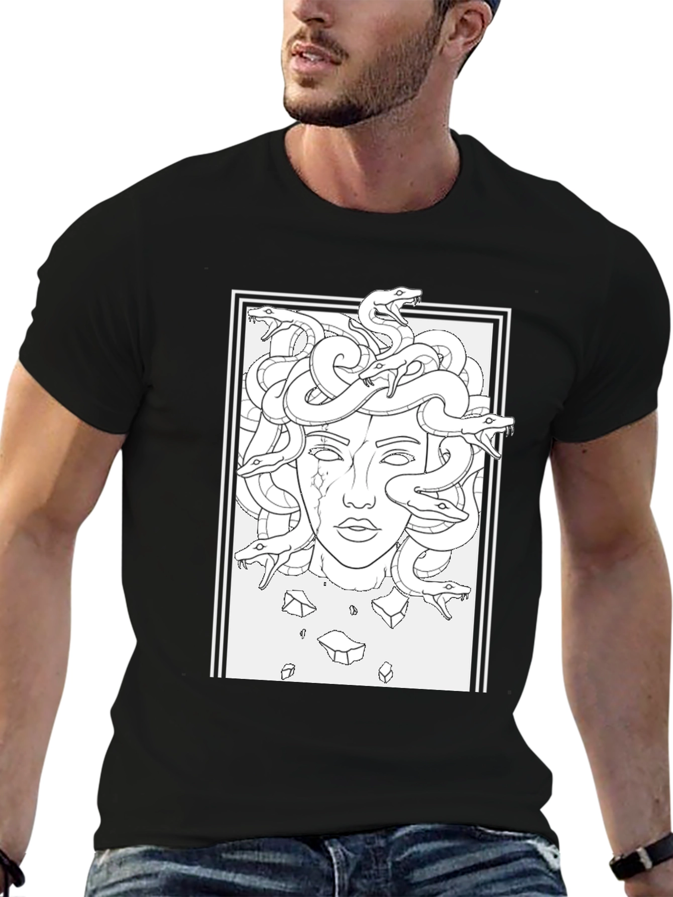 Medusa Graphic Black T-Shirt