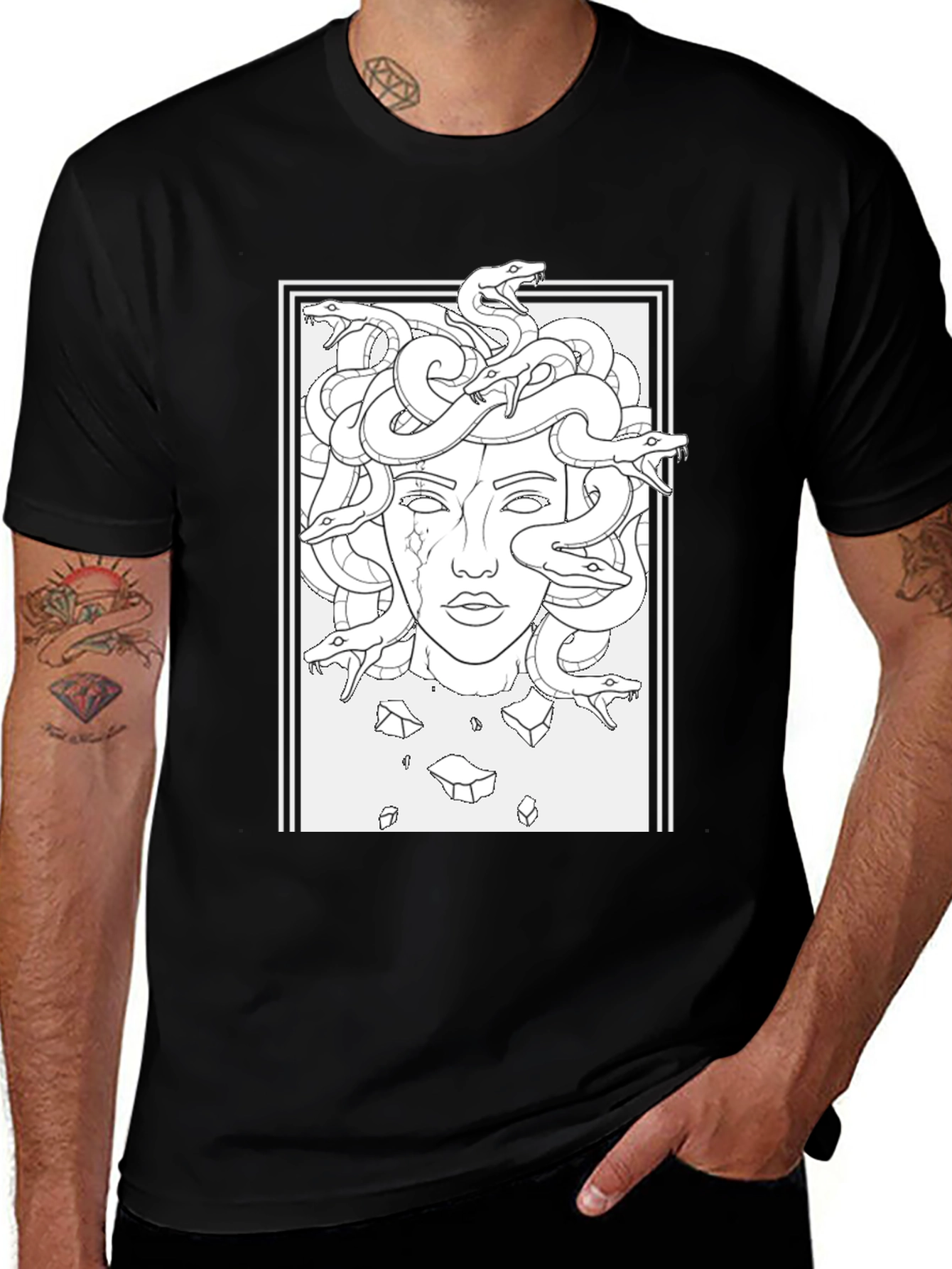 Medusa Graphic Black T-Shirt