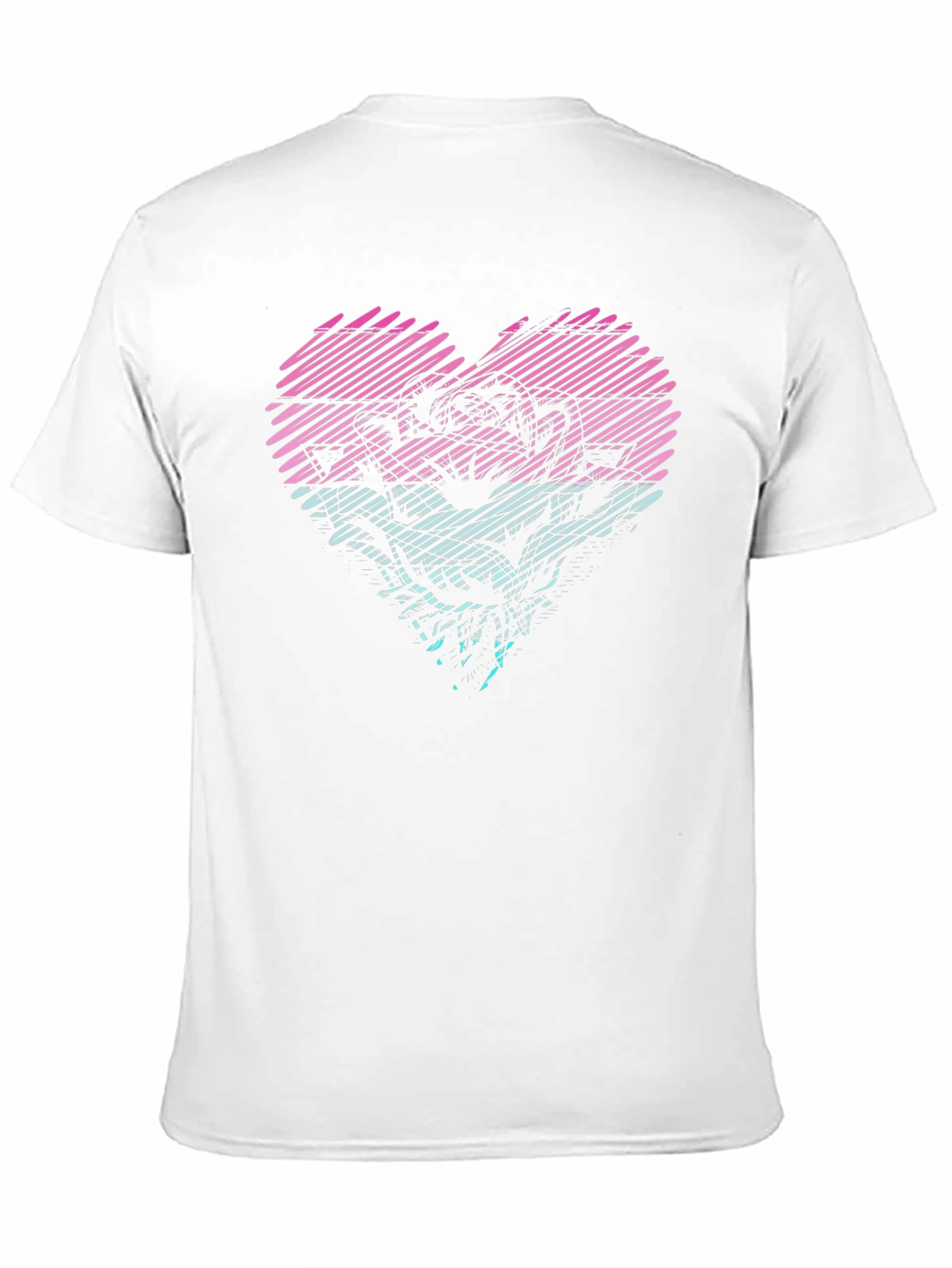 Heart Rose Graphic Tee - Stylish Black T-Shirt