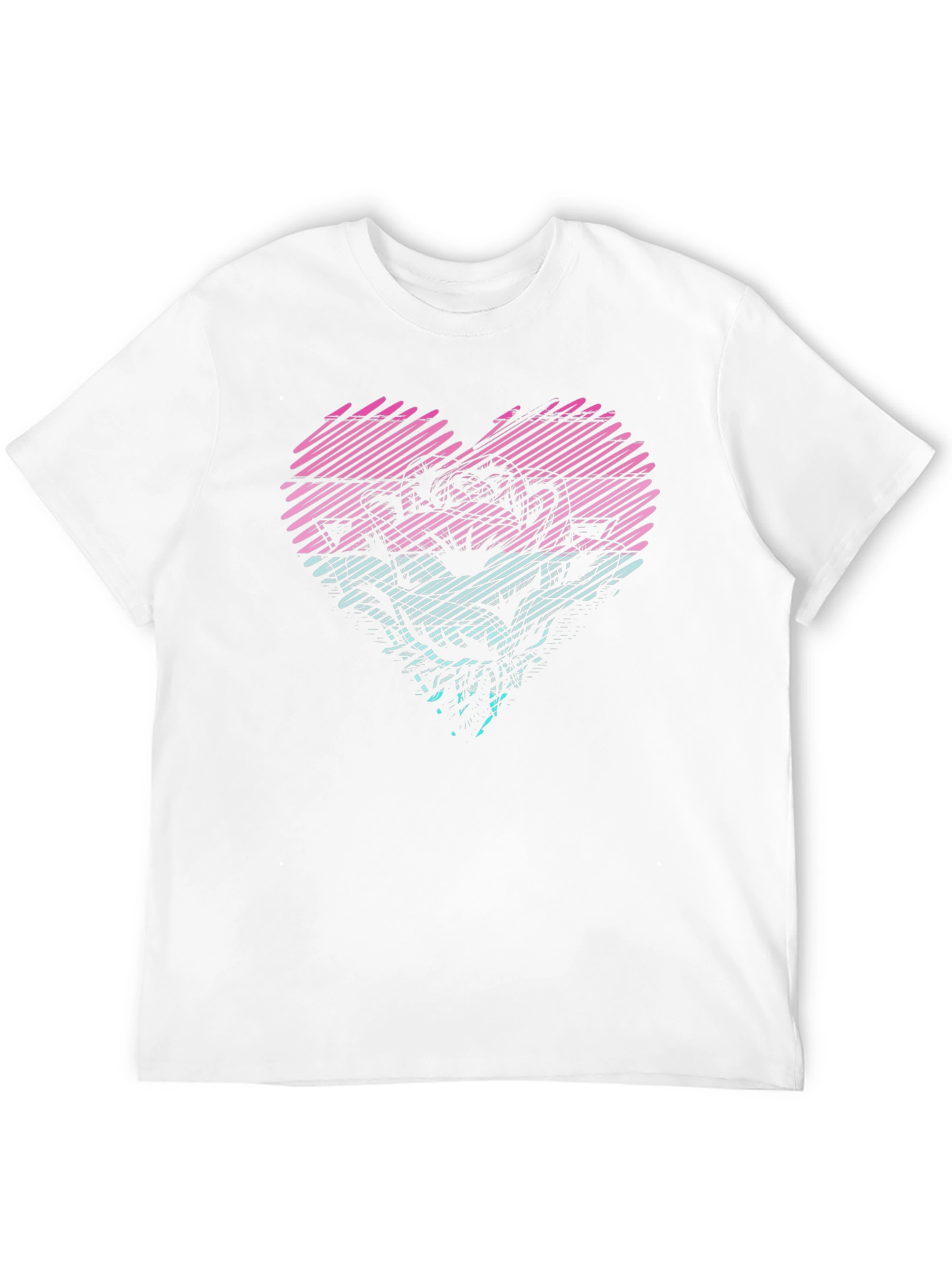Heart Rose Graphic Tee - Stylish Black T-Shirt