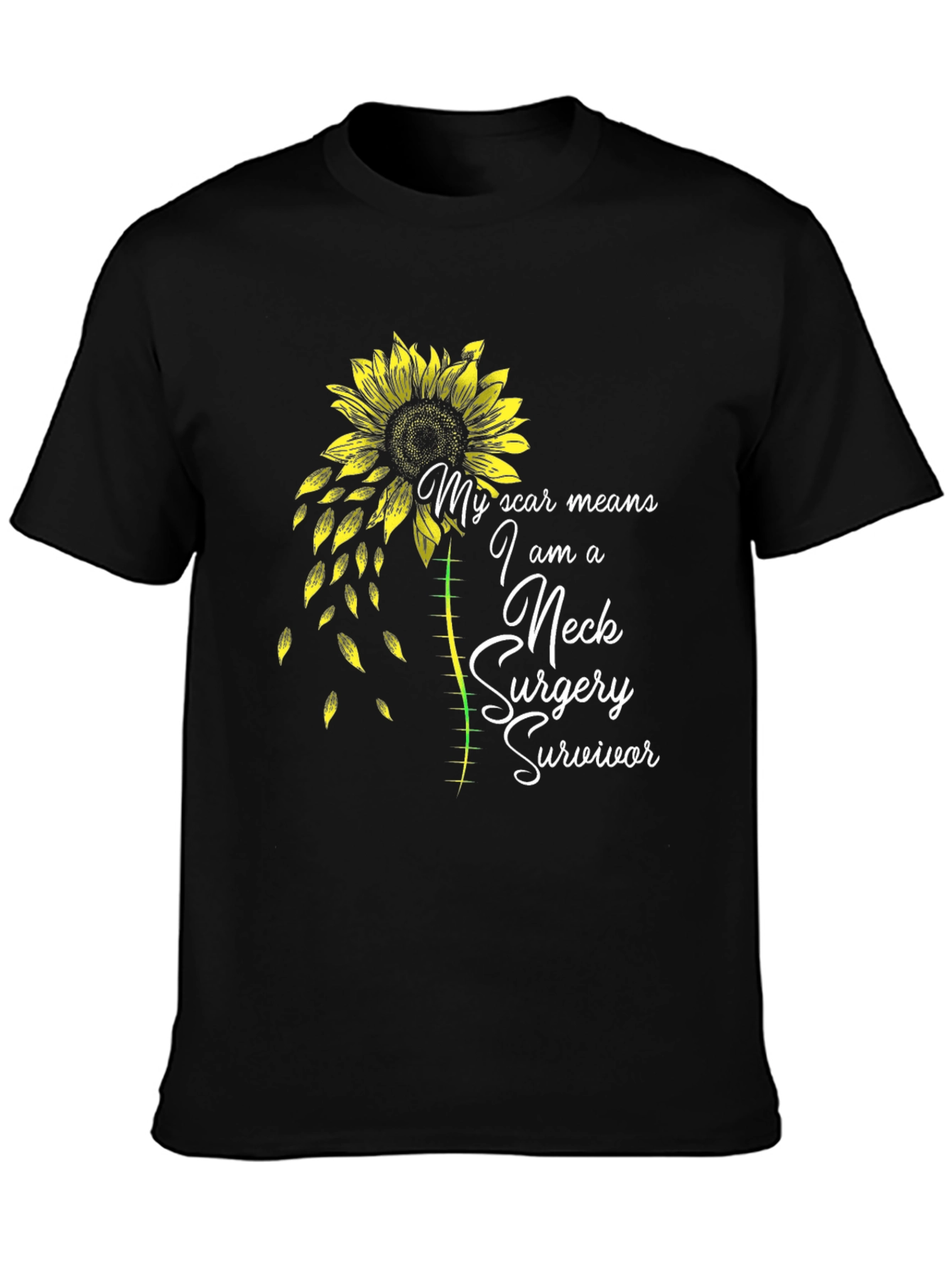 Neck Surgery Survivor Sunflower T-Shirt