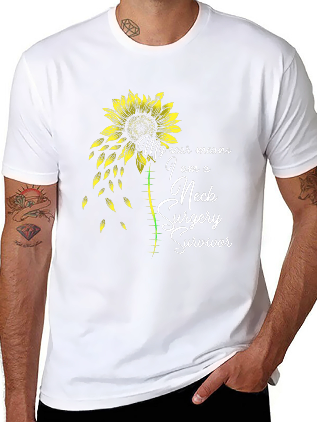 Neck Surgery Survivor Sunflower T-Shirt