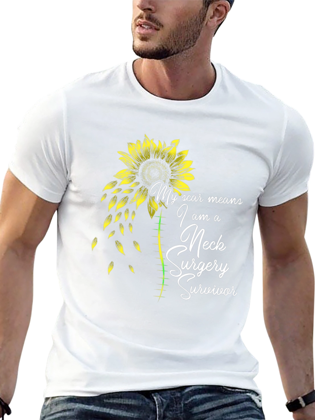 Neck Surgery Survivor Sunflower T-Shirt