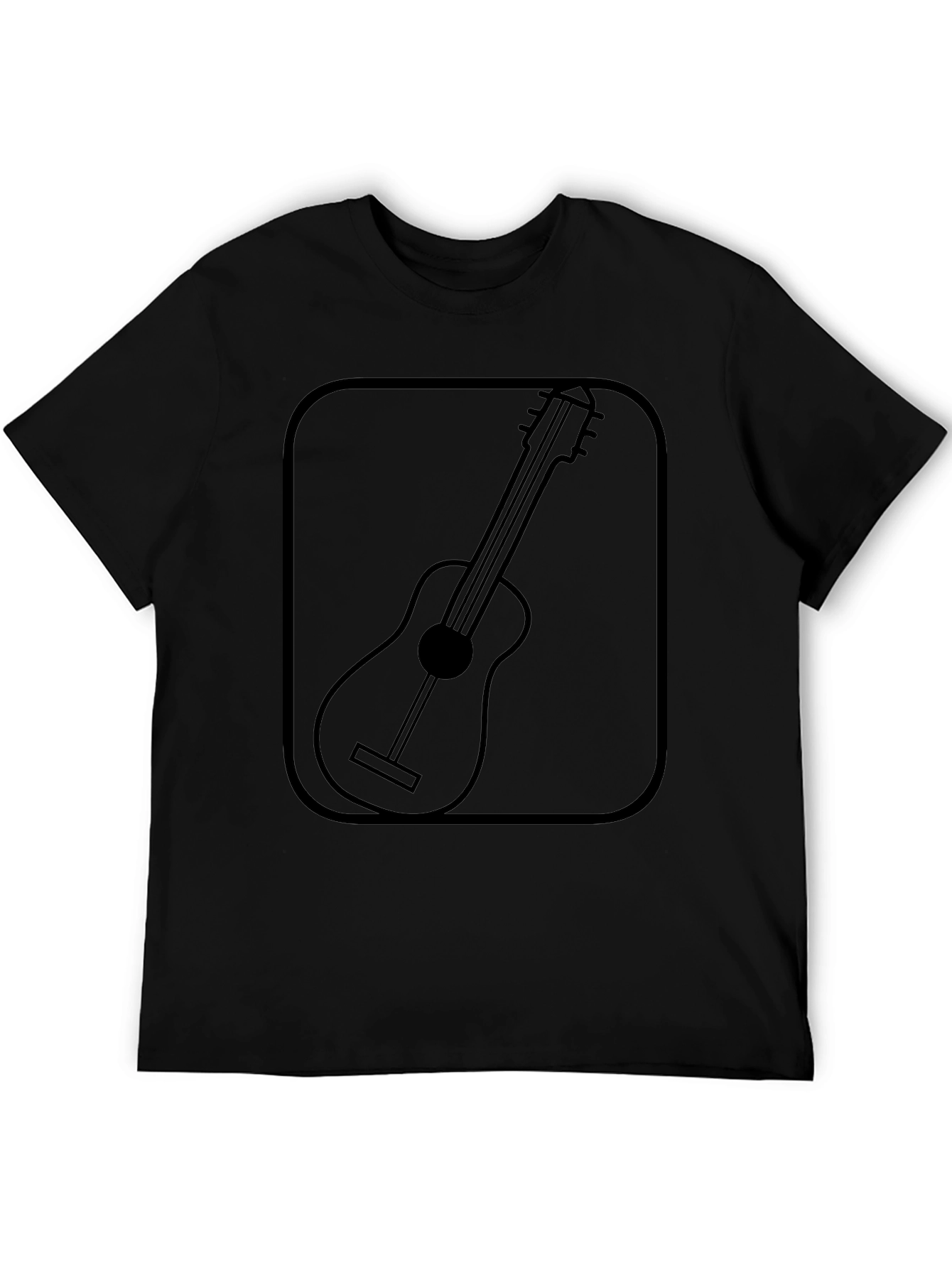 Guitar Graphic Black T-Shirt