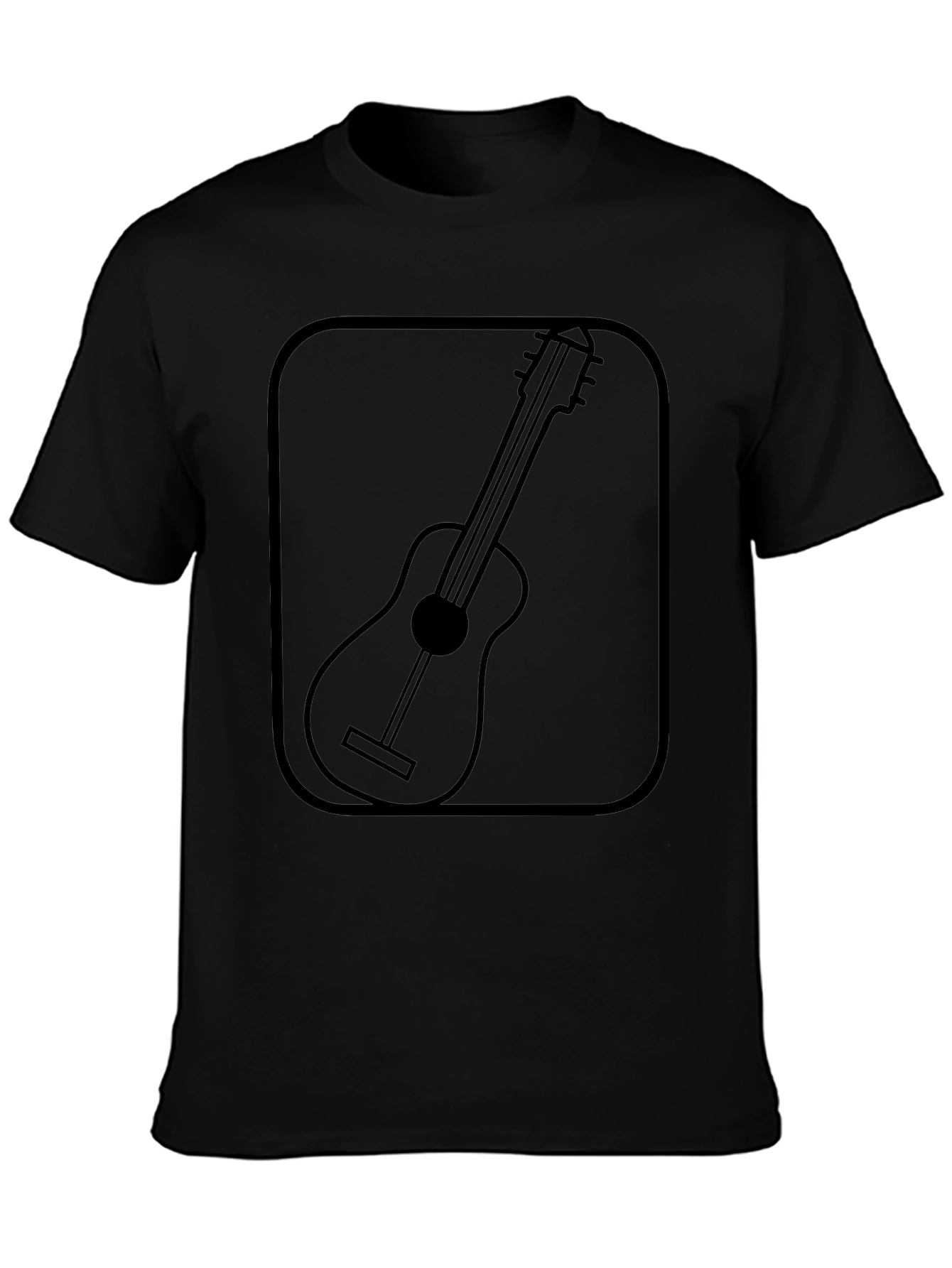 Guitar Graphic Black T-Shirt