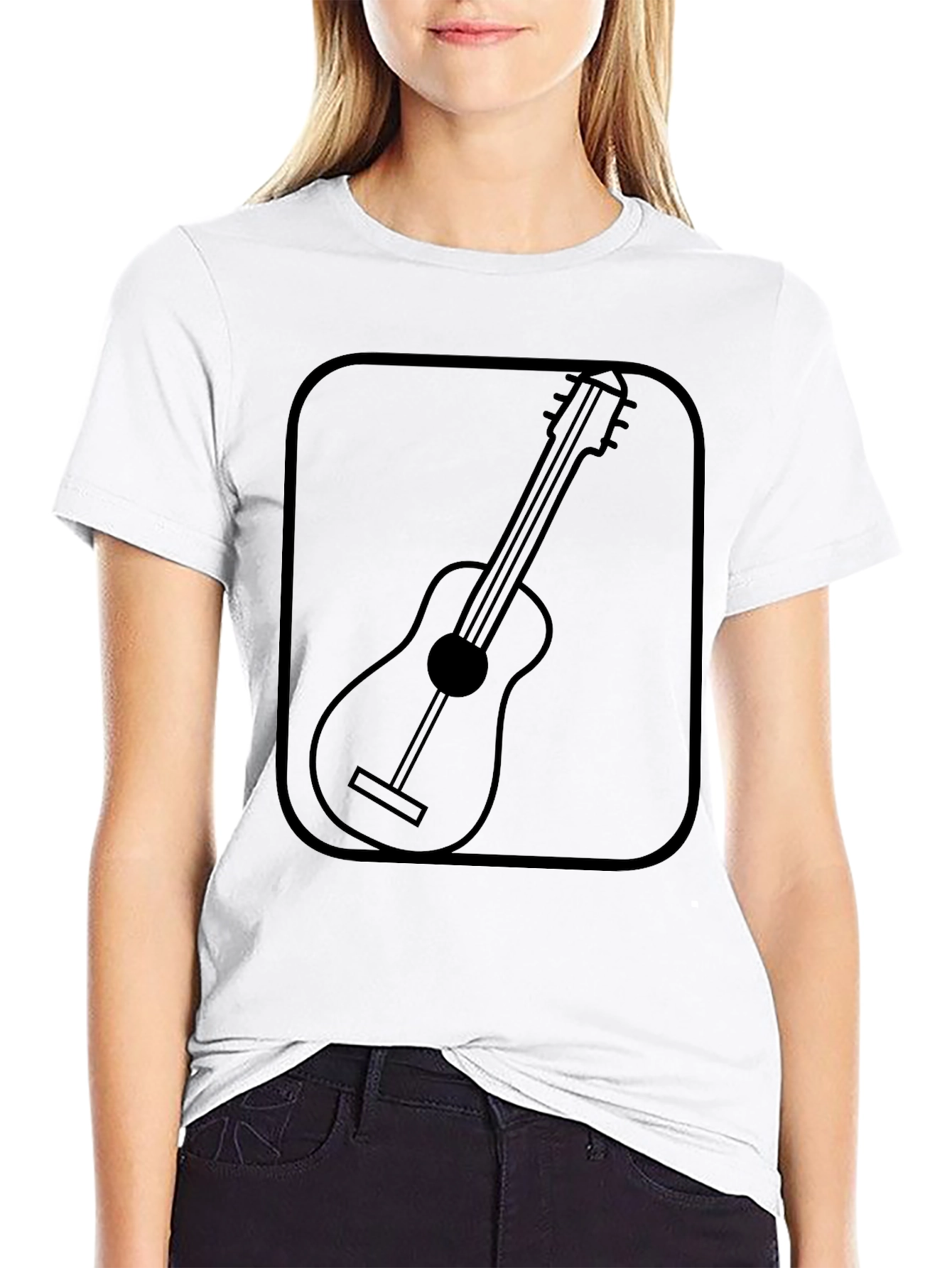 Guitar Graphic Black T-Shirt