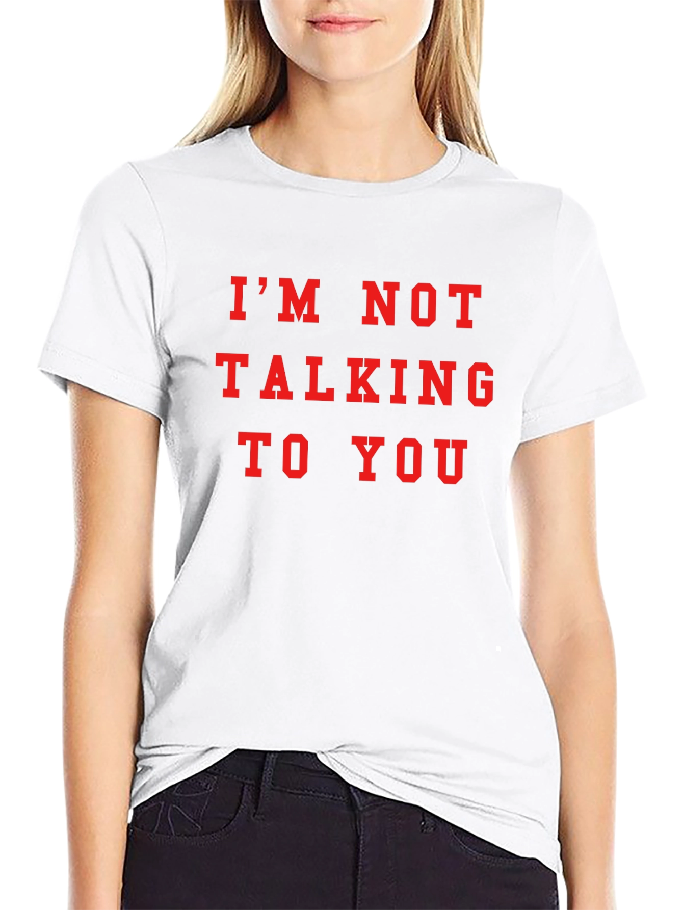 IM NOT TALKING TO YOU Graphic Tee - Black