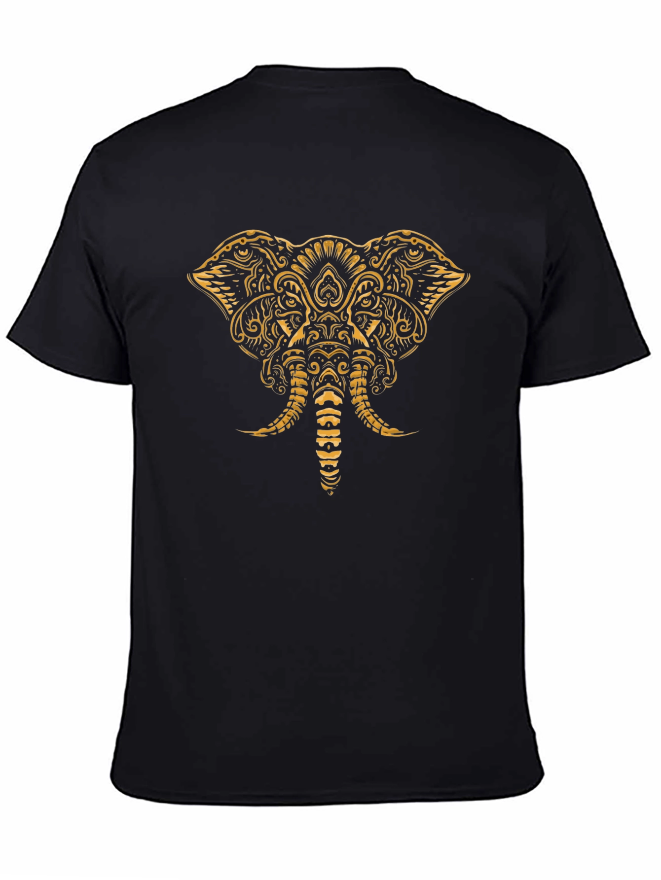 Elephant Mandala Graphic Tee - Stylish Black T-Shirt