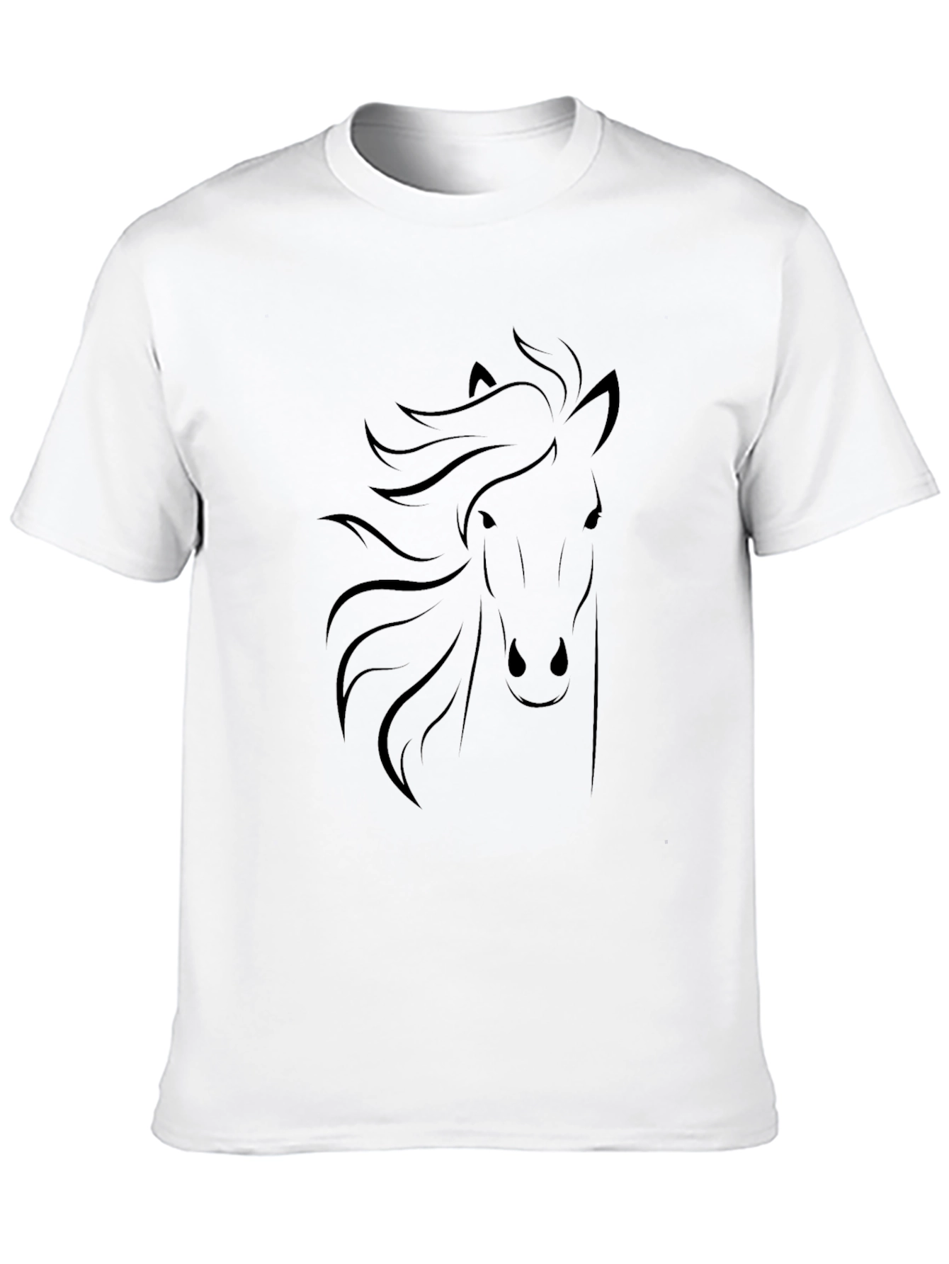 Black Horse Head Graphic Tee