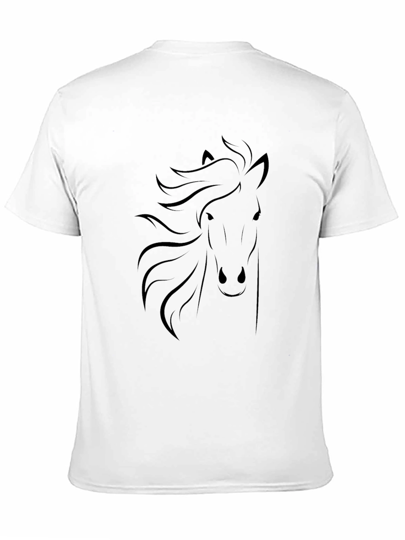Black Horse Head Graphic Tee