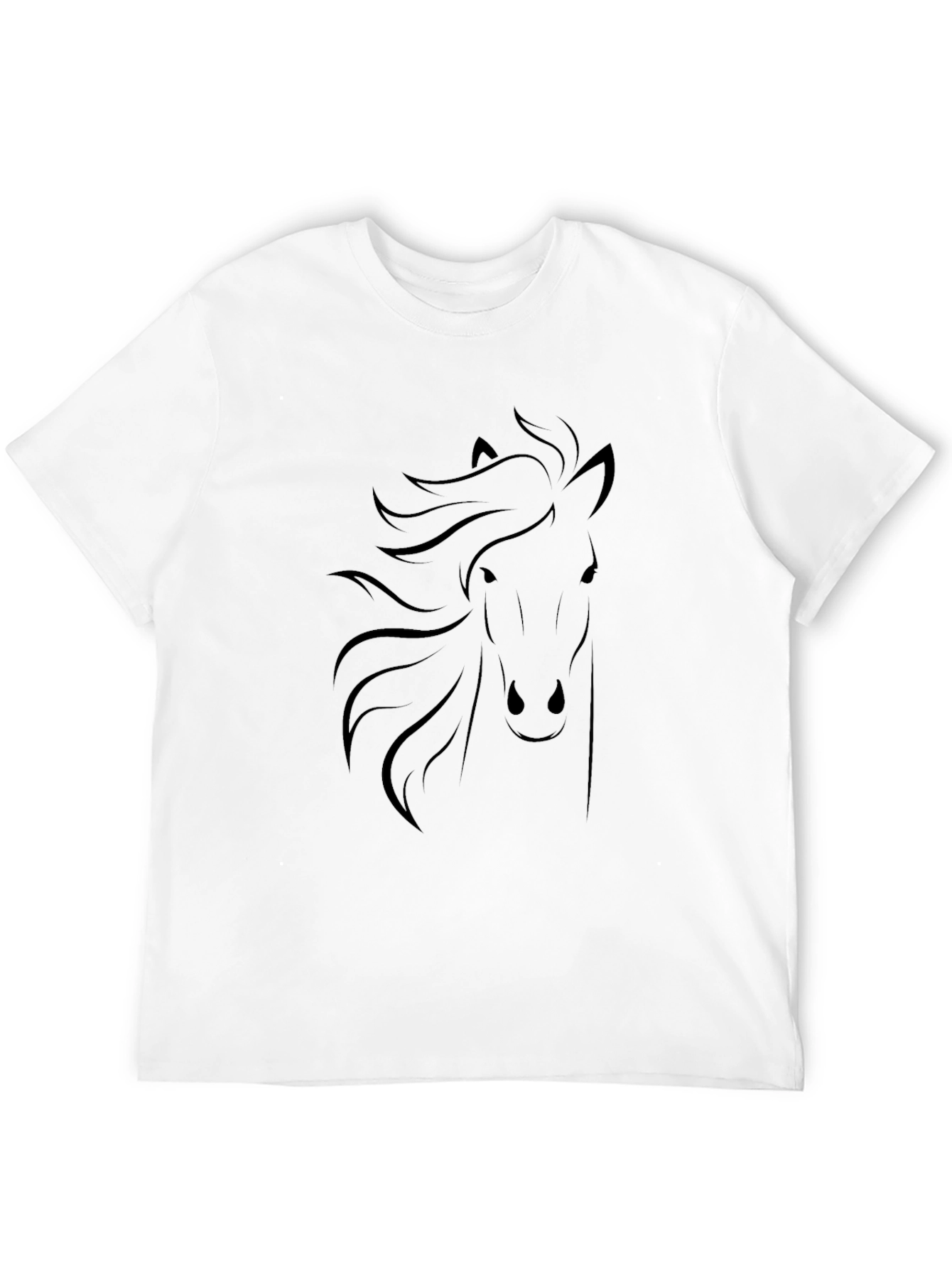 Black Horse Head Graphic Tee