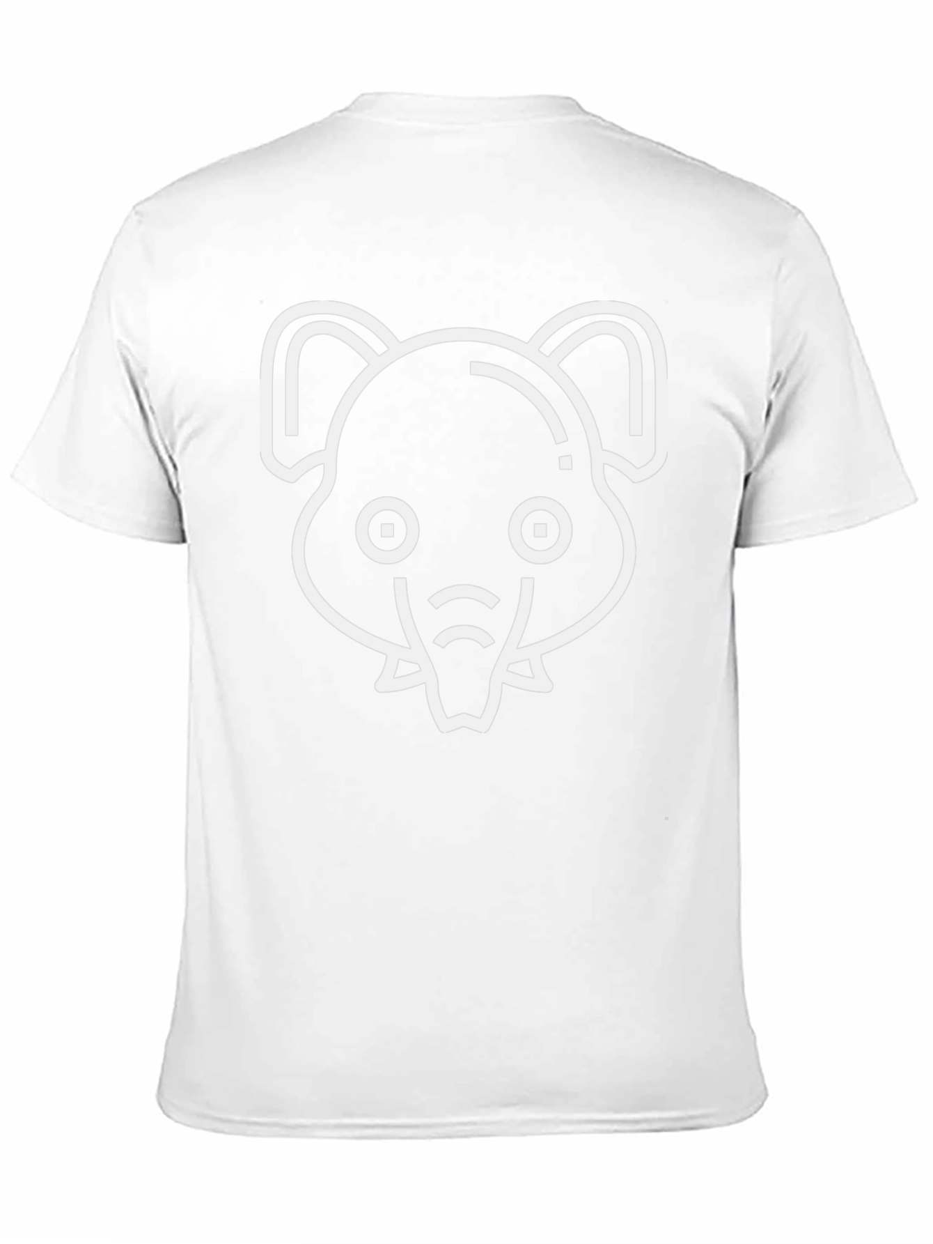 Elephant Outline Black T-Shirt
