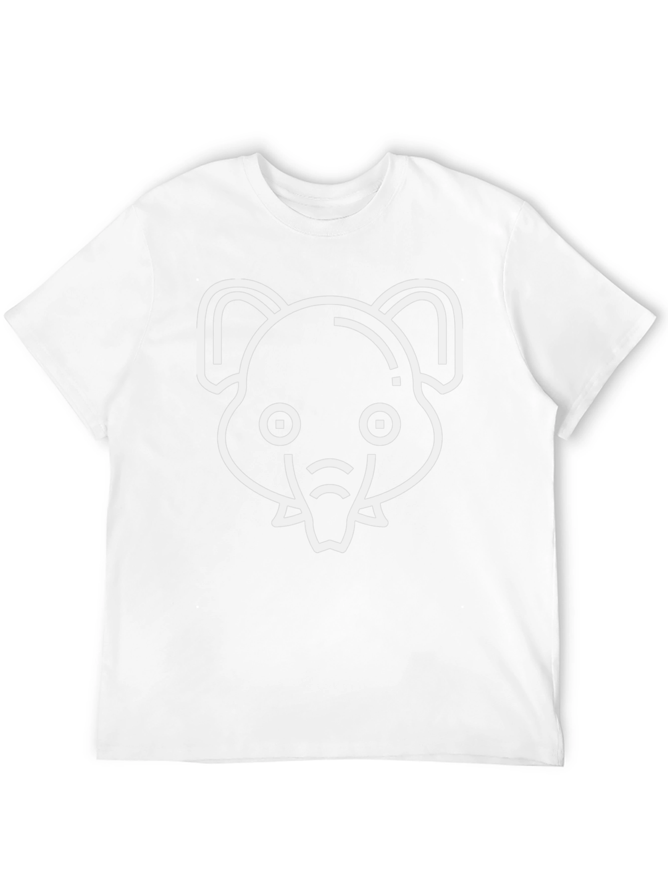 Elephant Outline Black T-Shirt