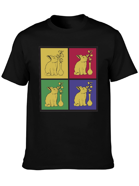 Pop Art Bunny T-Shirt - Unique Colorful Design