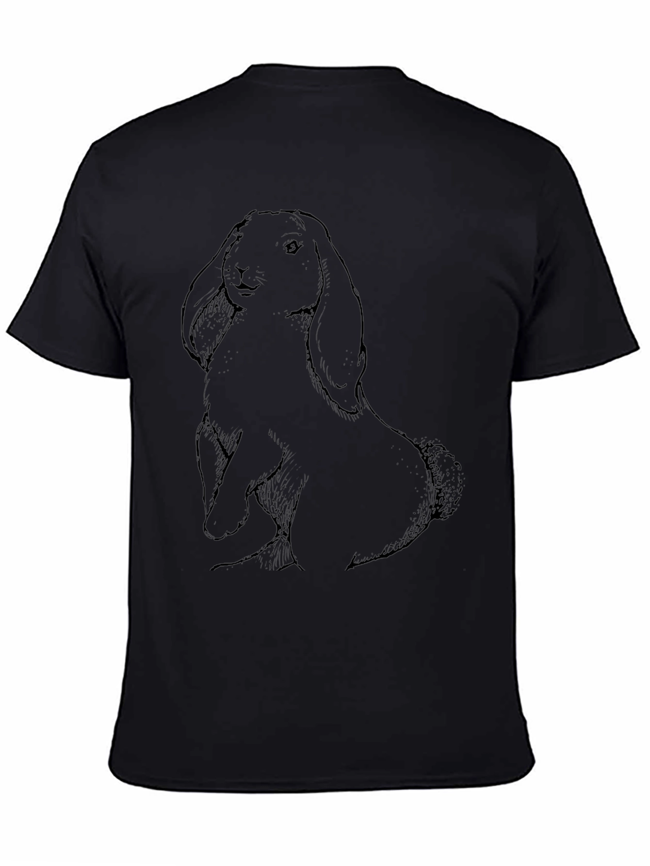 Rabbit Graphic Print Tee - Stylish Casual Wear