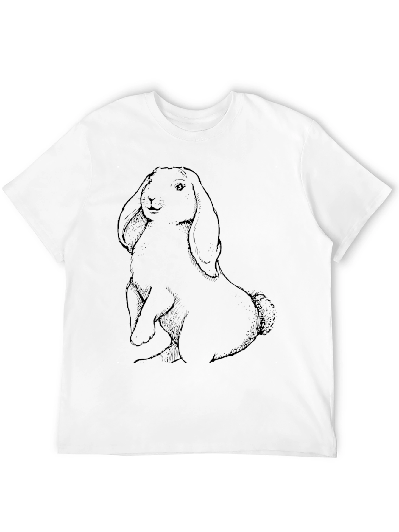 Rabbit Graphic Print Tee - Stylish Casual Wear
