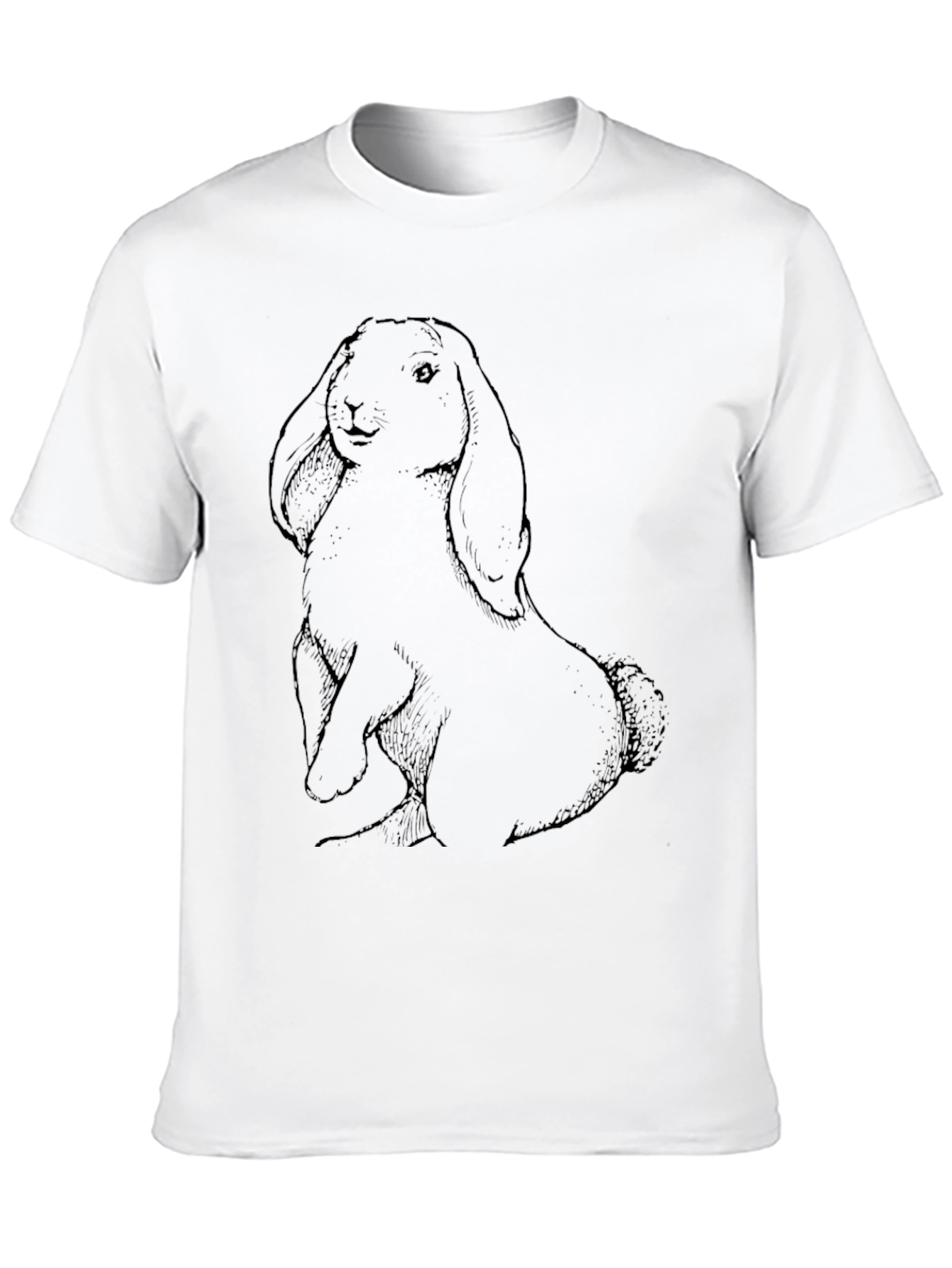 Rabbit Graphic Print Tee - Stylish Casual Wear