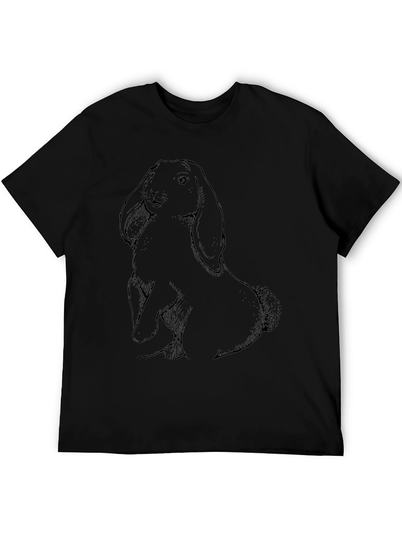 Rabbit Graphic Print Tee - Stylish Casual Wear