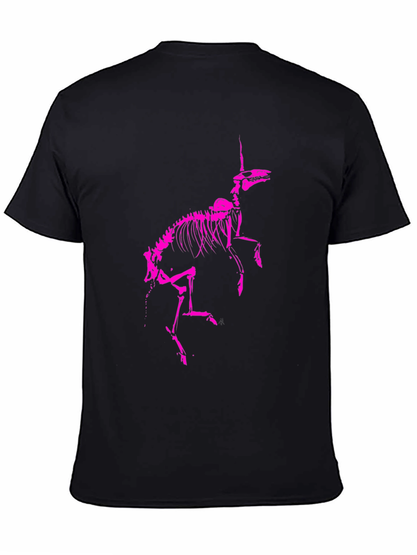 Unicorn Skeleton Graphic Tee - Black