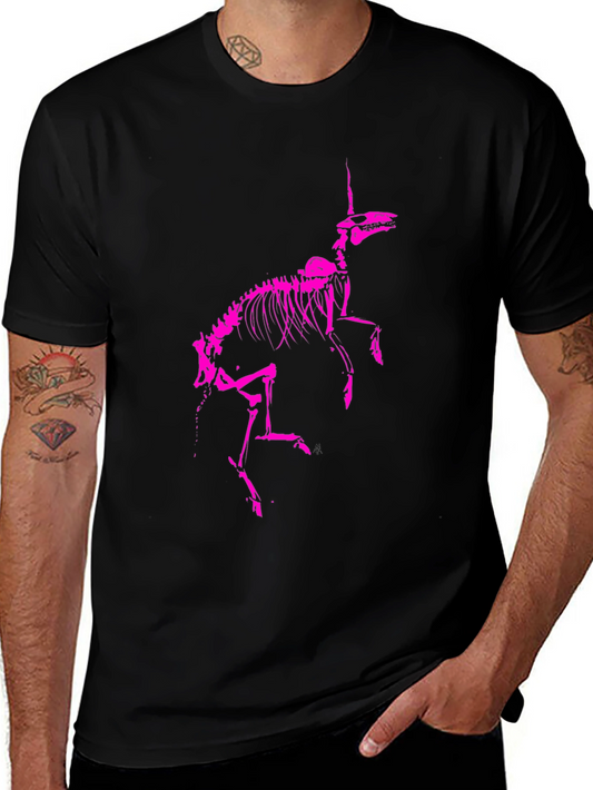 Unicorn Skeleton Graphic Tee - Black