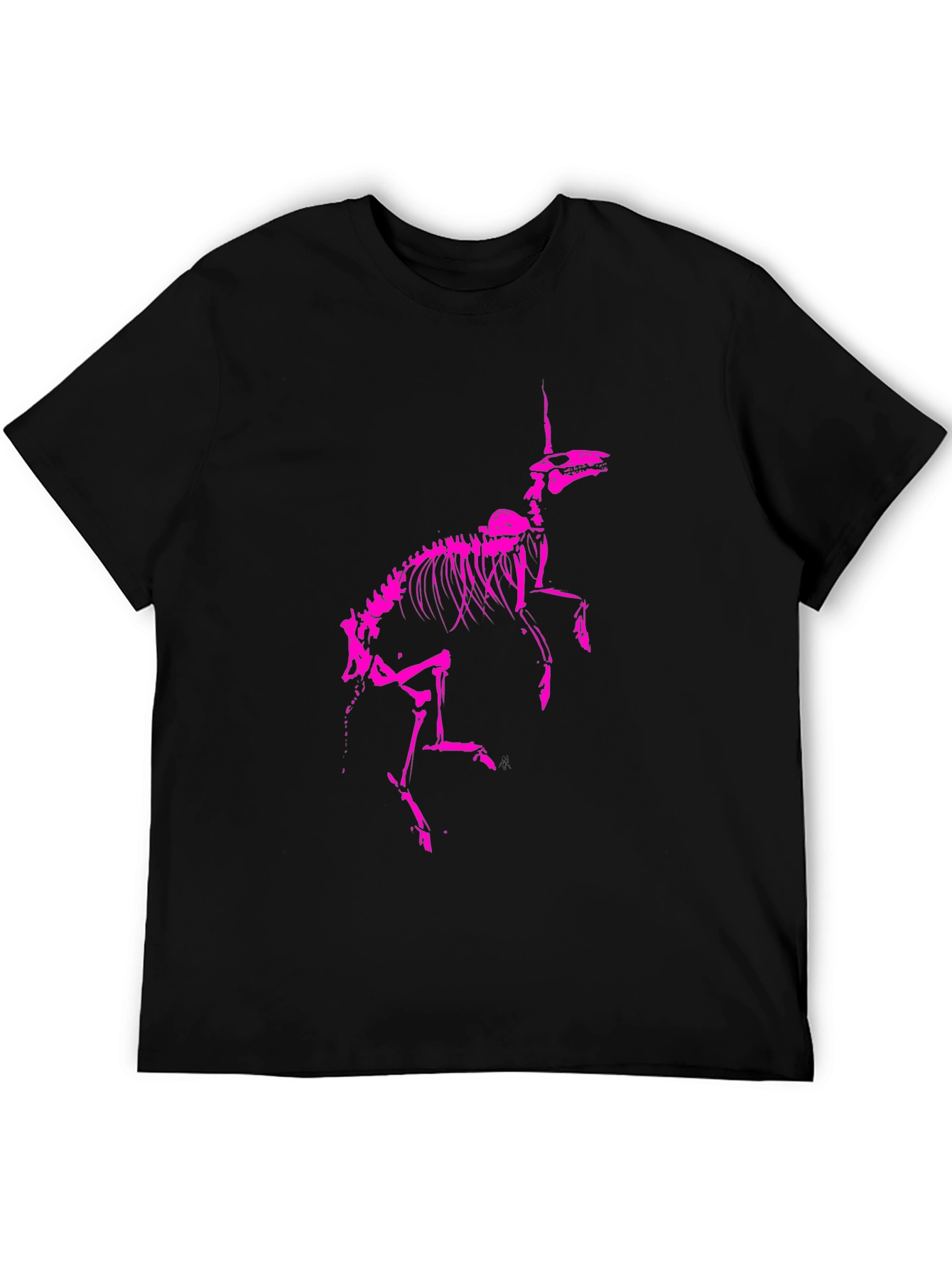 Unicorn Skeleton Graphic Tee - Black
