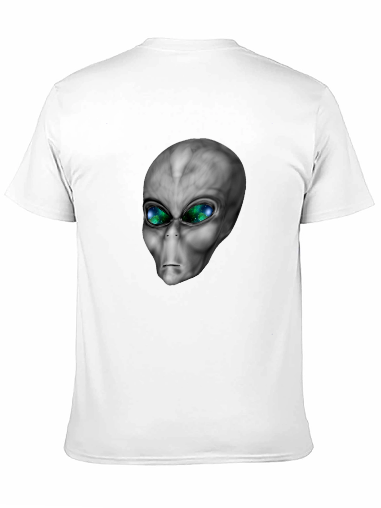 Alien Head Graphic Tee - Black Cotton Blend