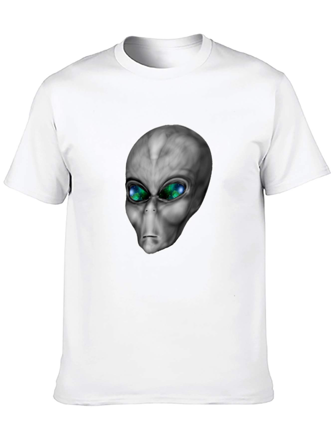Alien Head Graphic Tee - Black Cotton Blend