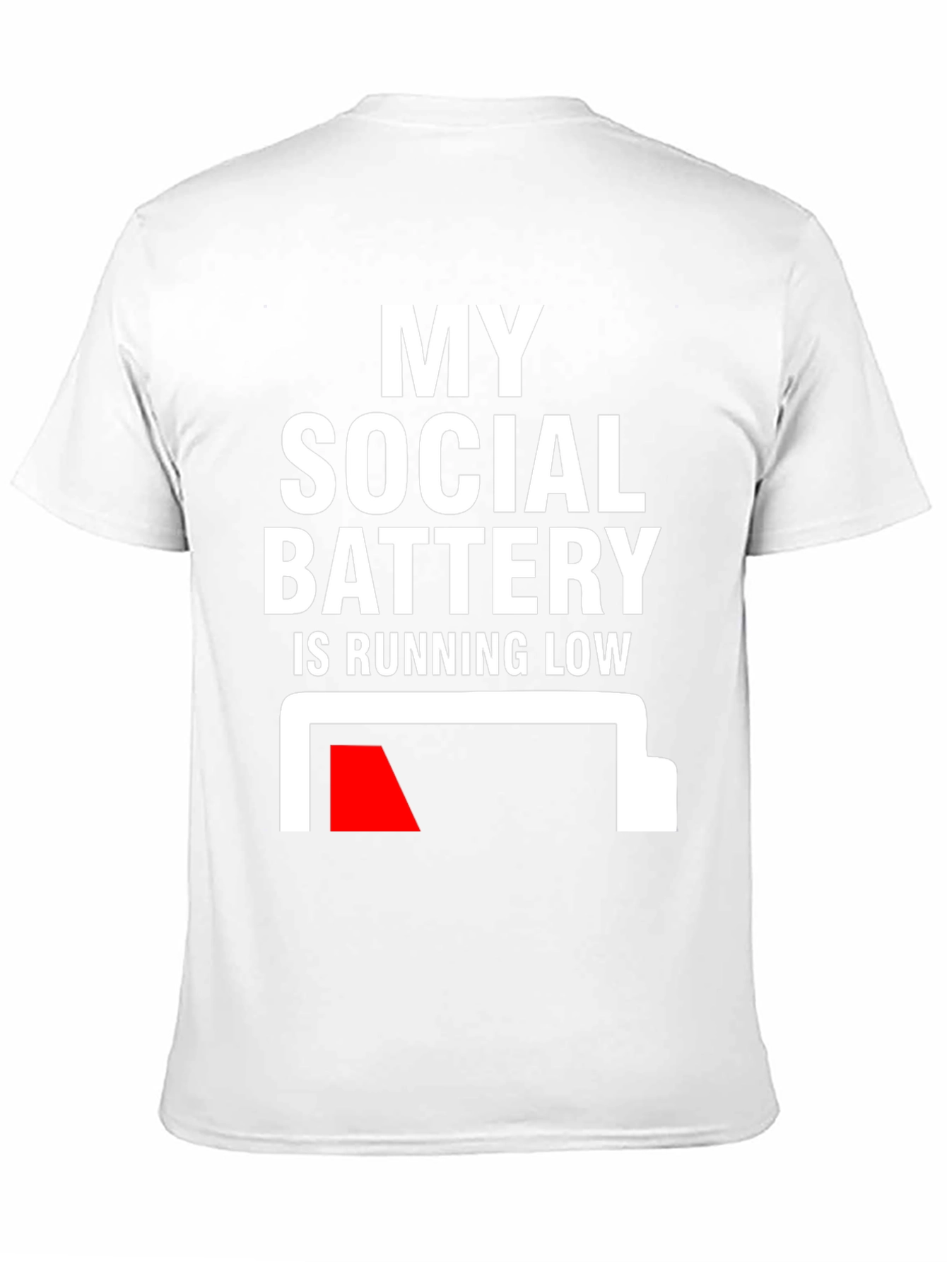 Social Battery Low Graphic Tee - Introvert Humor