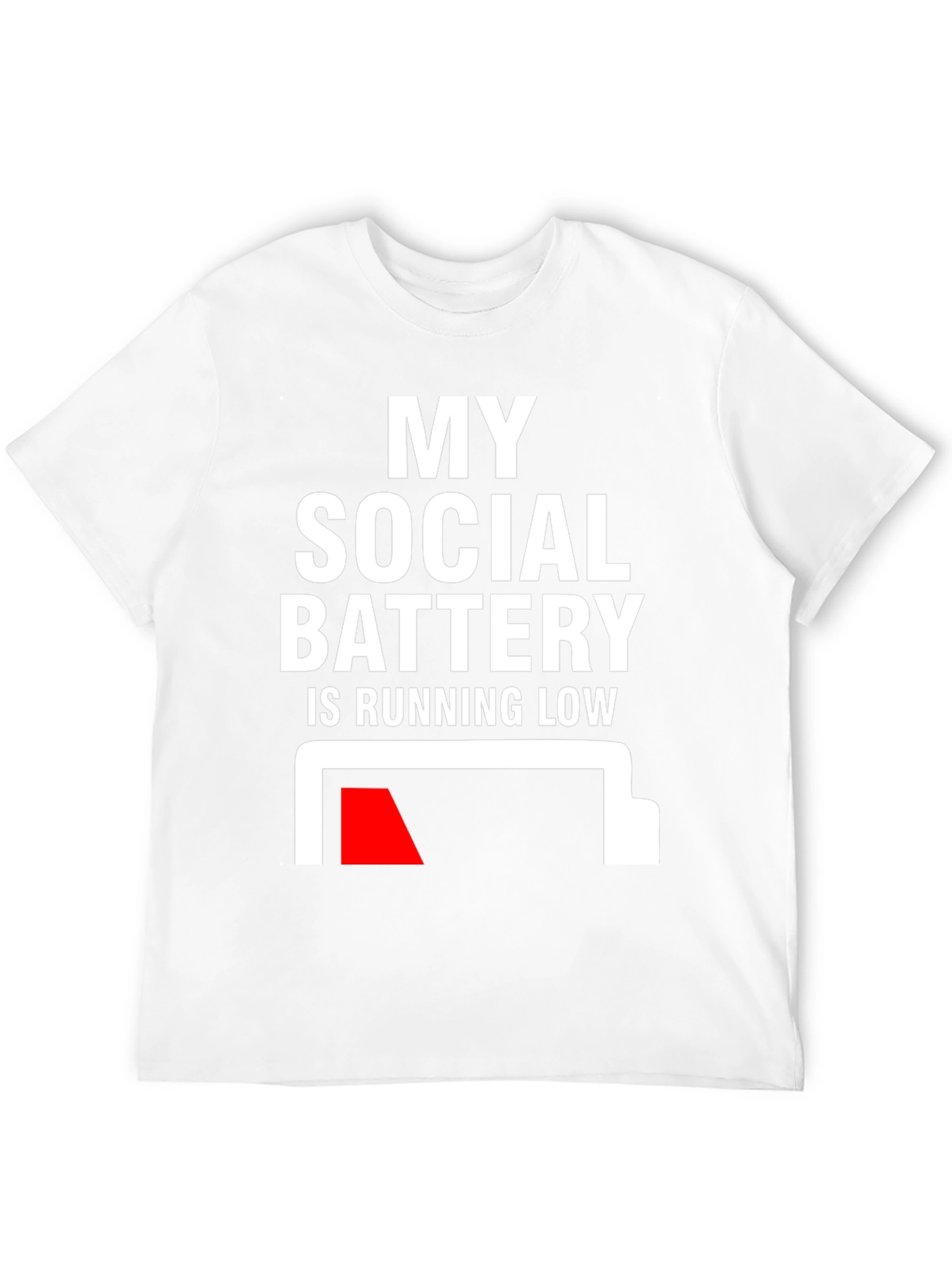Social Battery Low Graphic Tee - Introvert Humor
