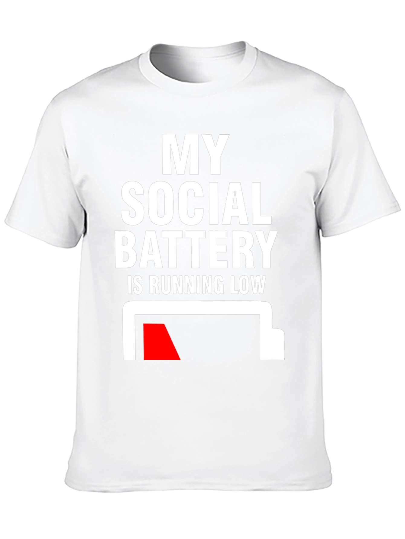 Social Battery Low Graphic Tee - Introvert Humor