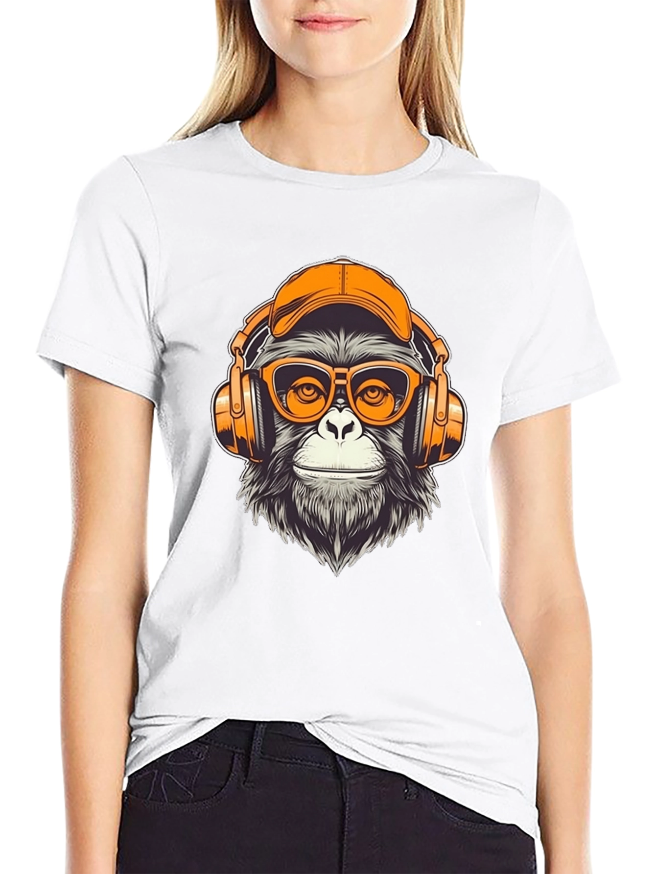 Monkey DJ Graphic Tee - Cool Black T-Shirt