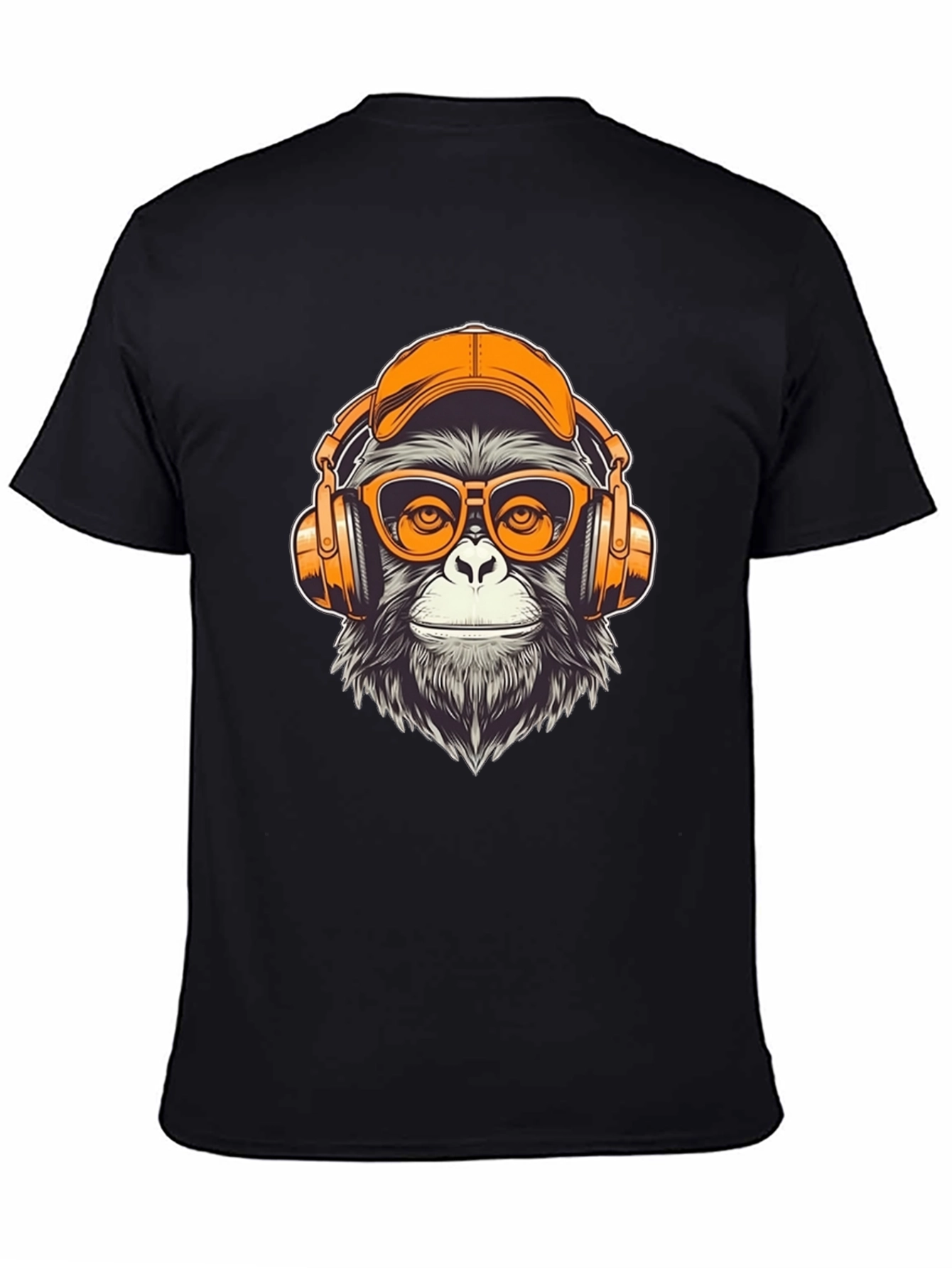 Monkey DJ Graphic Tee - Cool Black T-Shirt