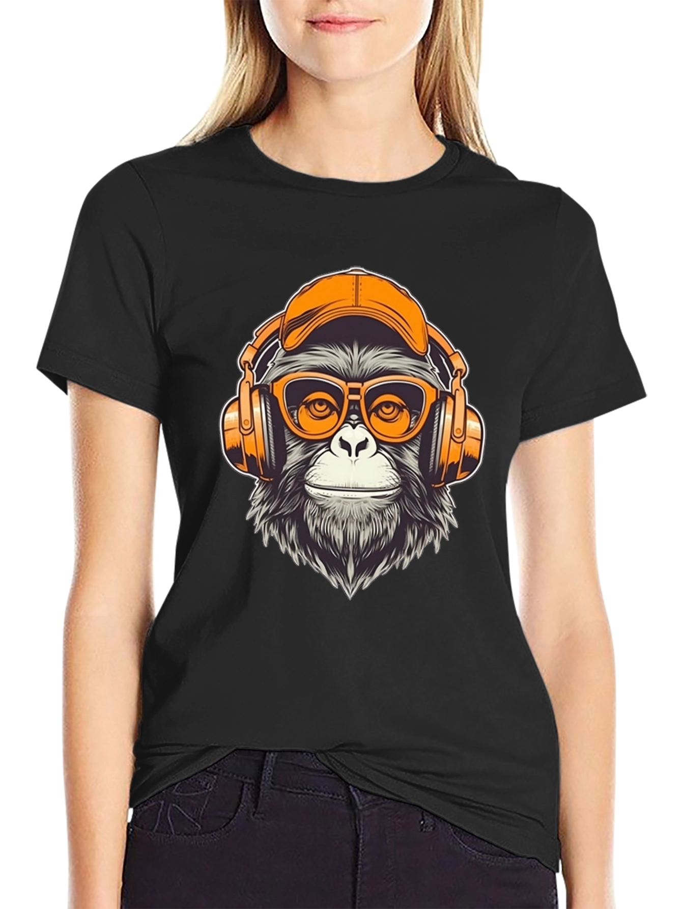 Monkey DJ Graphic Tee - Cool Black T-Shirt