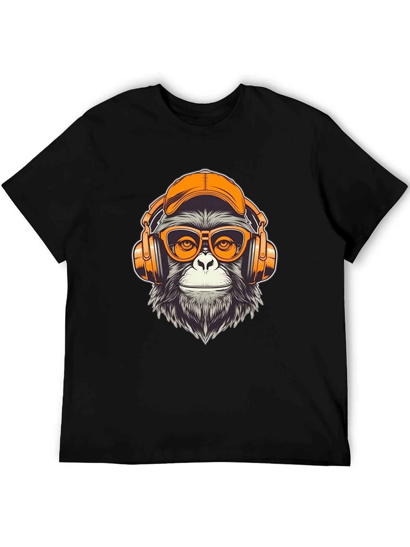Monkey DJ Graphic Tee - Cool Black T-Shirt