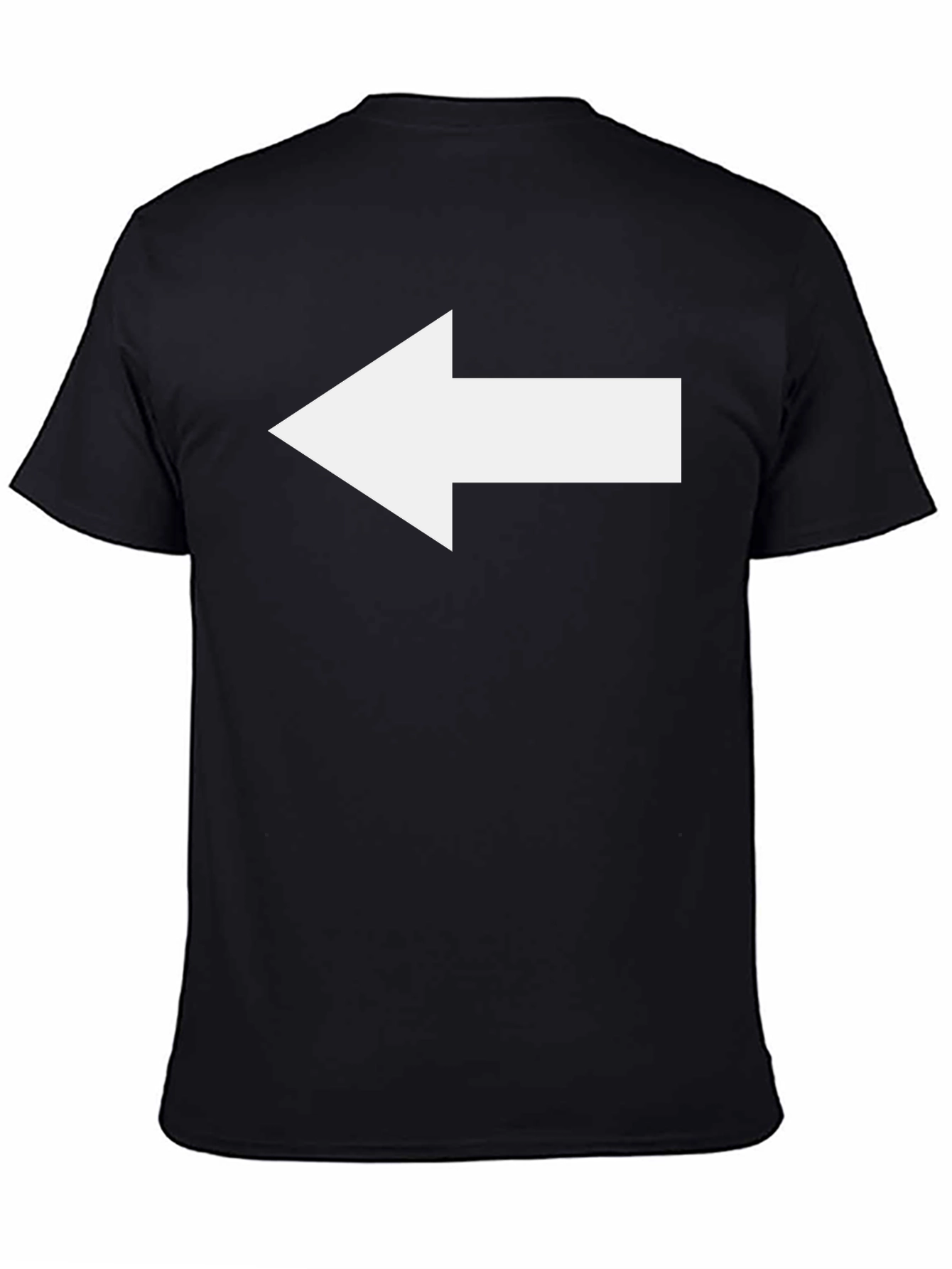 Left Arrow T-Shirt - Graphic Print Casual Tee