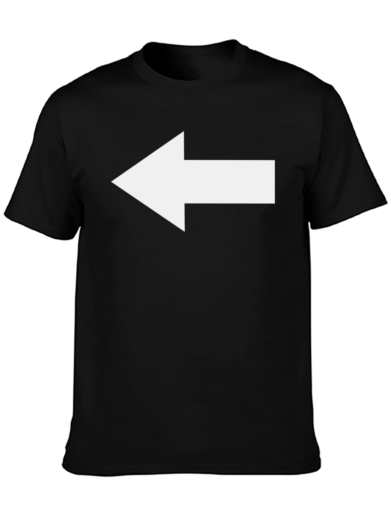 Left Arrow T-Shirt - Graphic Print Casual Tee