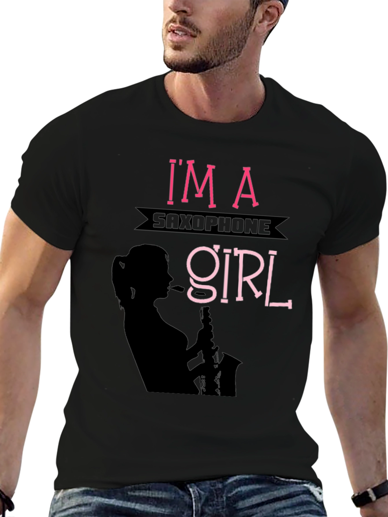 Saxophone Girl T-Shirt - Musician Tee