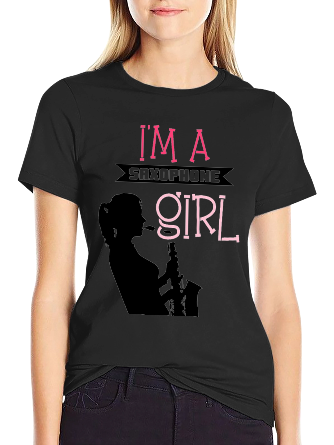 Saxophone Girl T-Shirt - Musician Tee