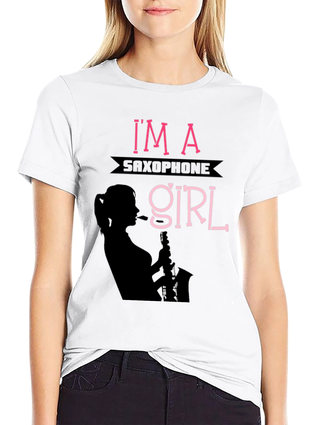 Saxophone Girl T-Shirt - Musician Tee