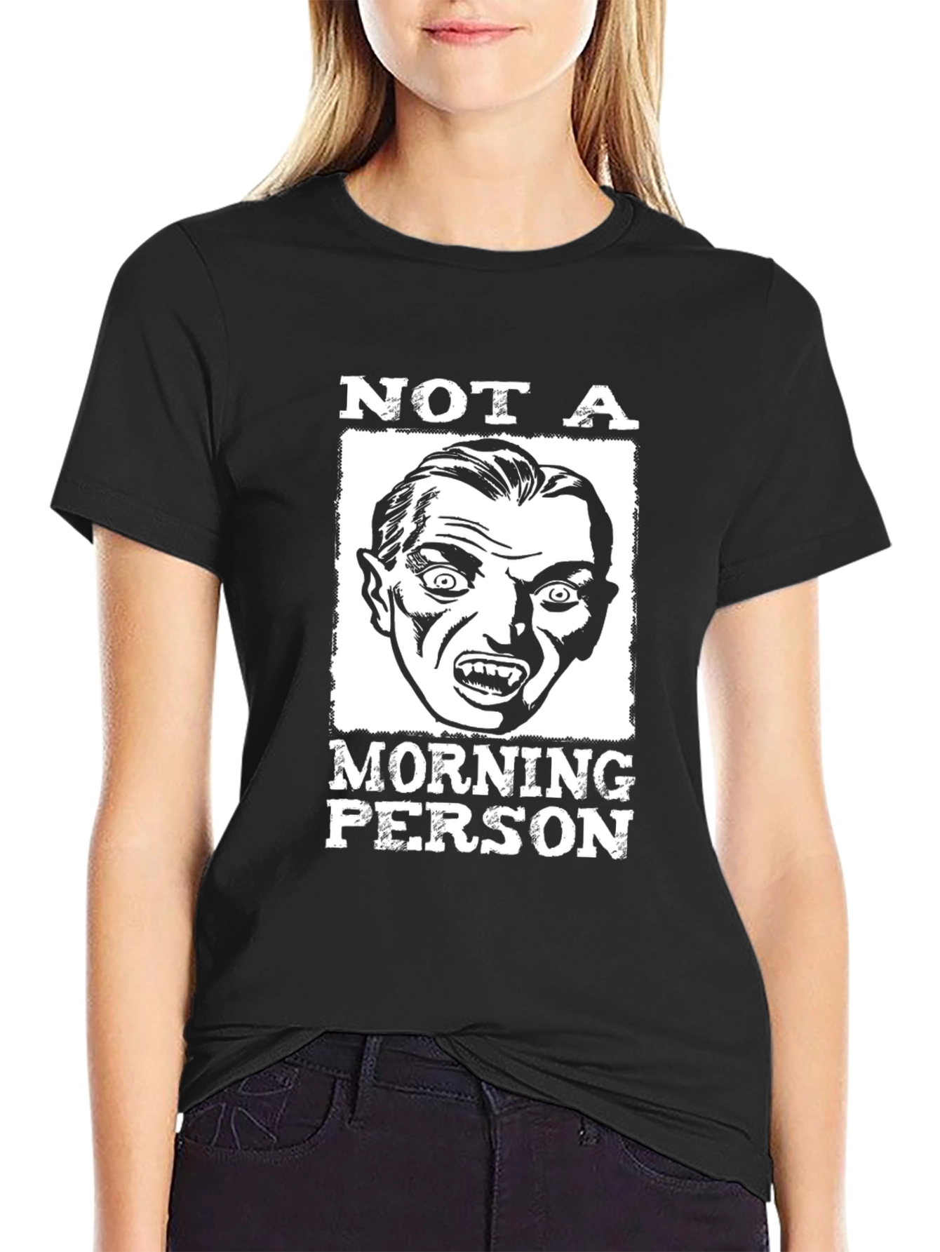 Not A Morning Person Vampire Graphic T-Shirt