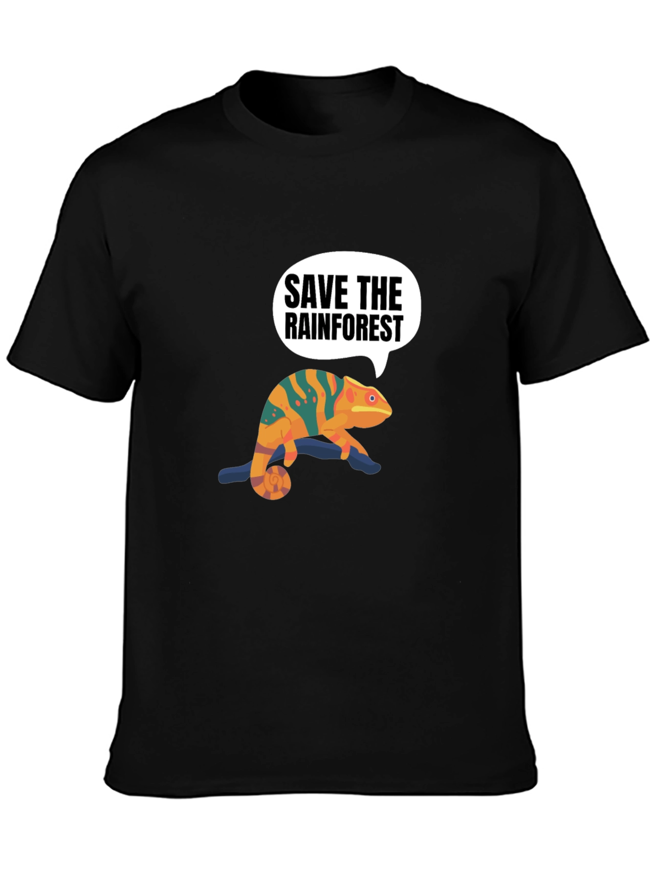 Save the Rainforest Chameleon Graphic Tee