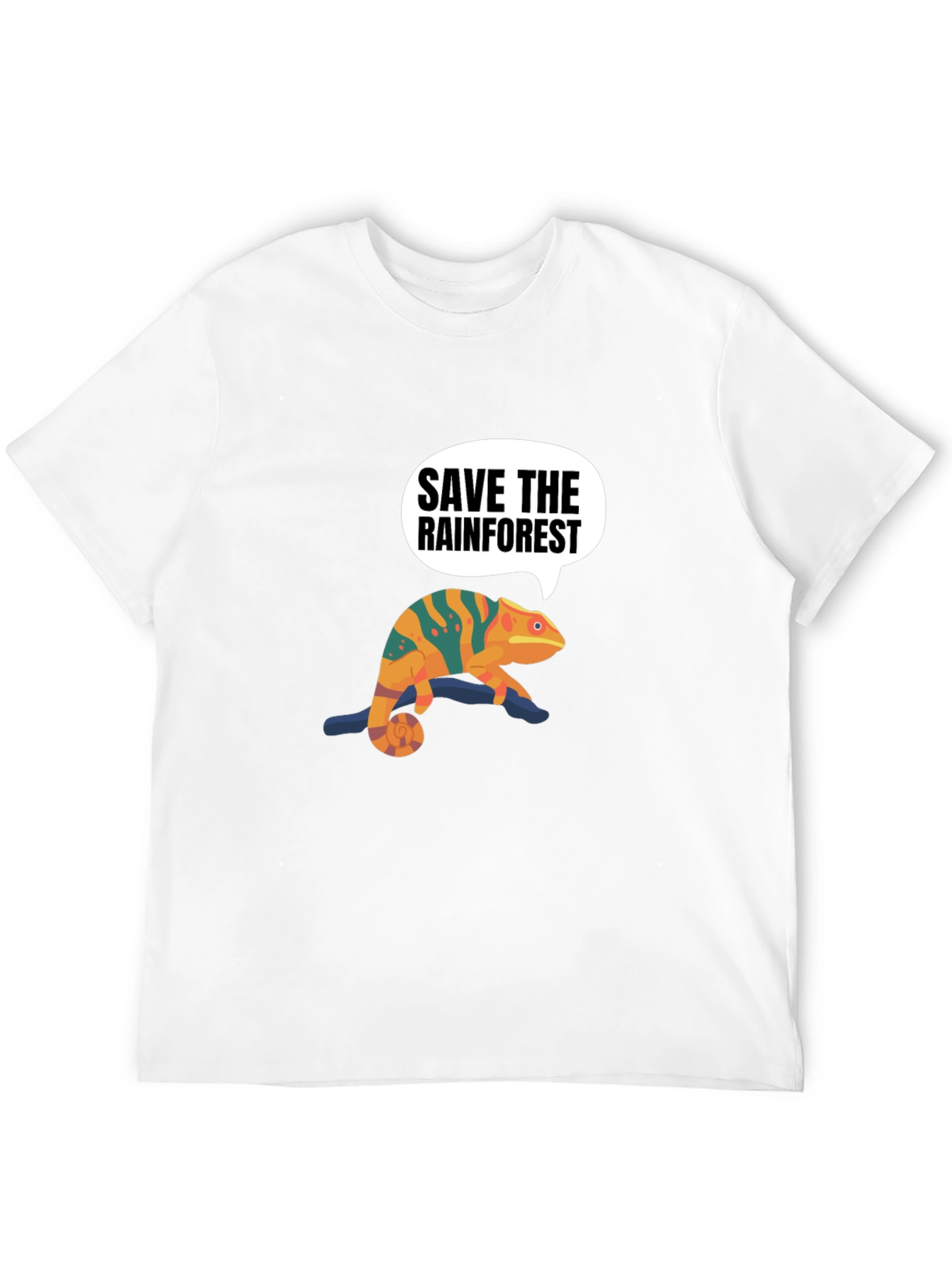Save the Rainforest Chameleon Graphic Tee