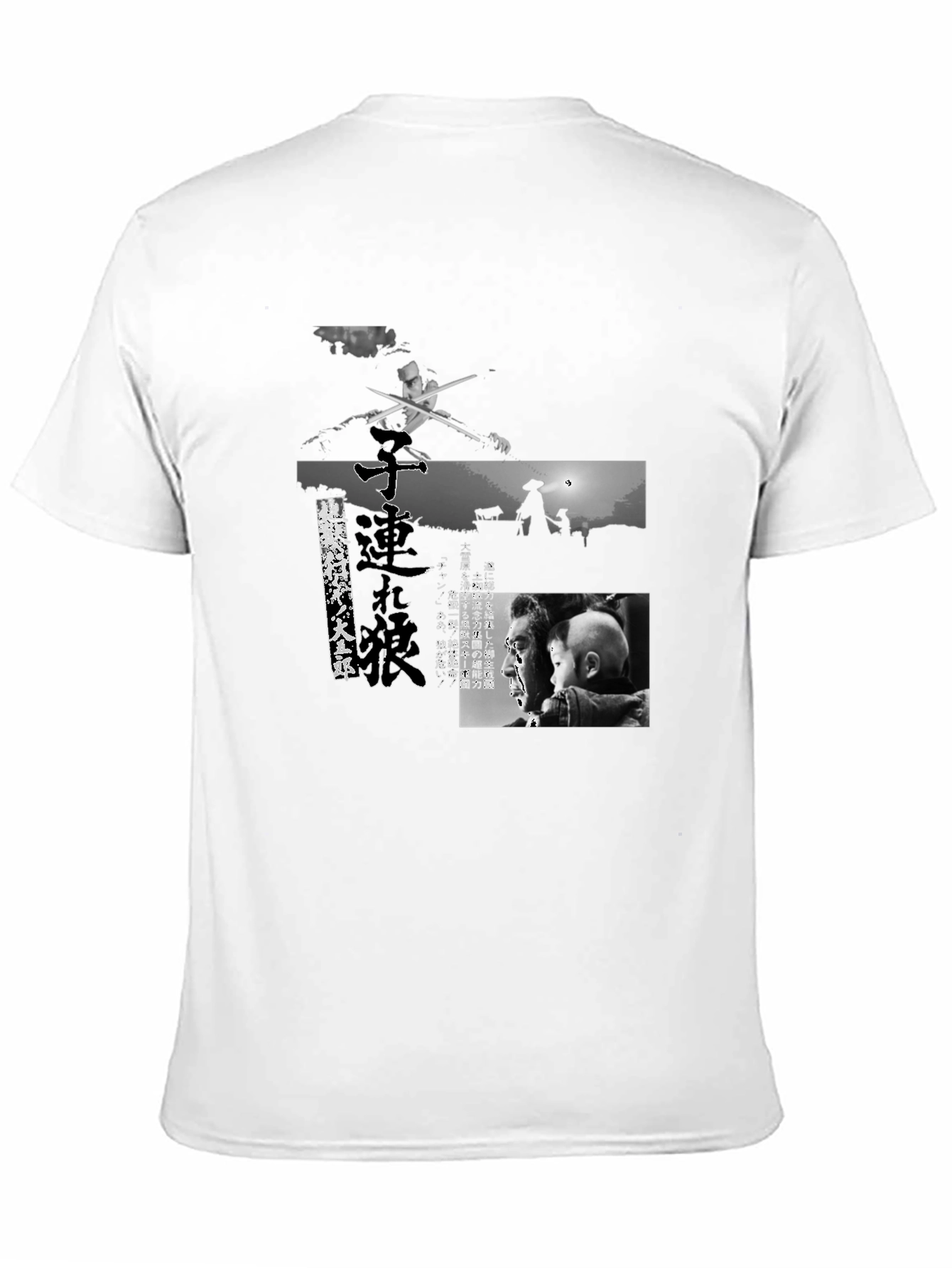 Stylish Graphic Tee: Black & White Movie Scene Design