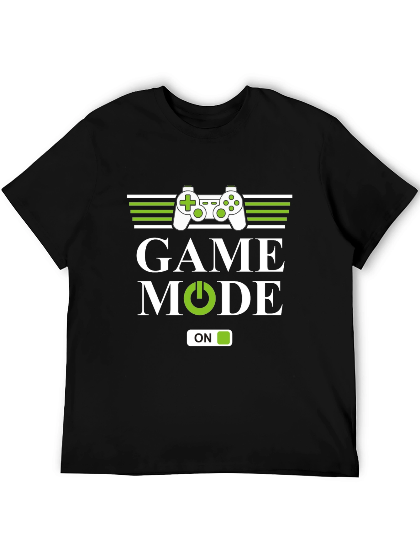 Game Mode ON Black Graphic Tee for Gamers